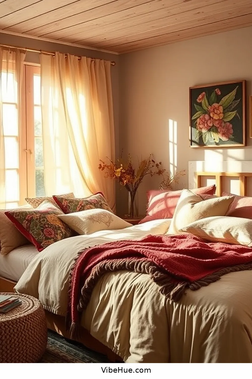 Choose Bohemian-Inspired Bedding for Create a Cozy Bohemian Fall Bedroom Style