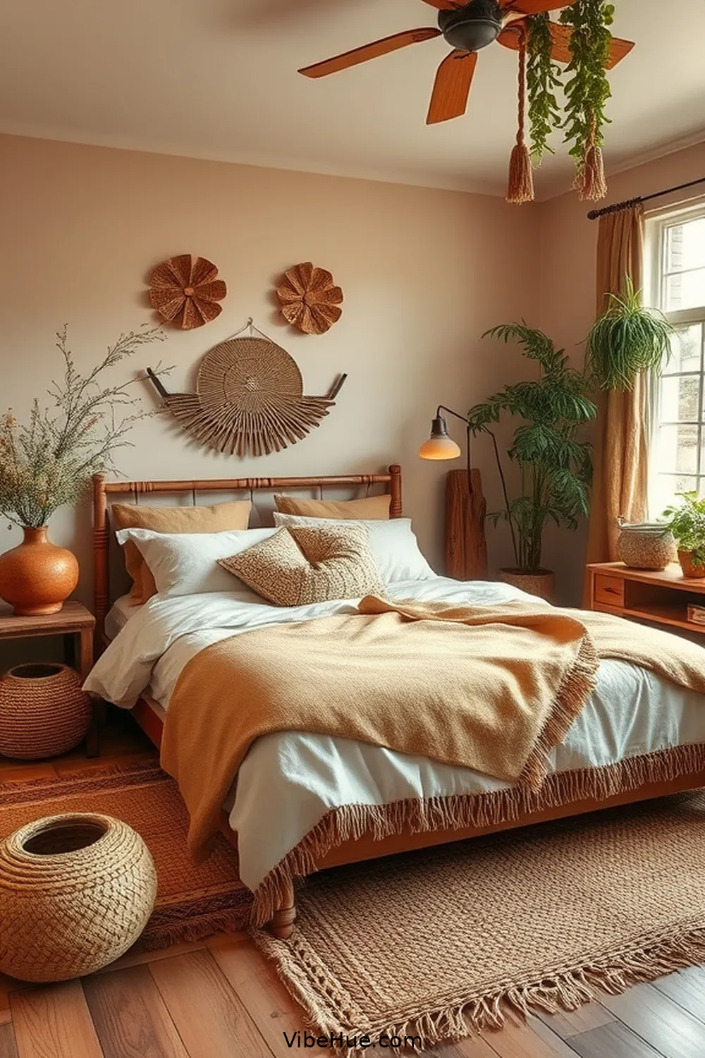 Incorporate Natural Elements for Create a Cozy Bohemian Fall Bedroom Style