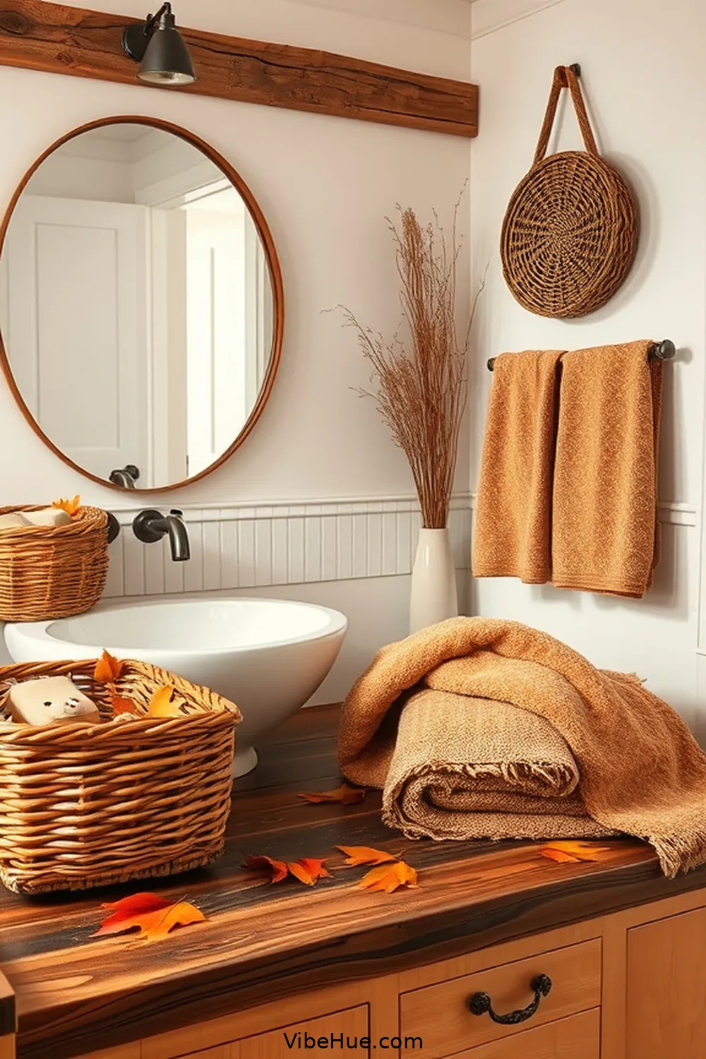Create a Cozy Fall Bathroom With Rustic Style 3 Incorporate Natural Materials for Create a Cozy Fall Bathroom With Rustic Style
