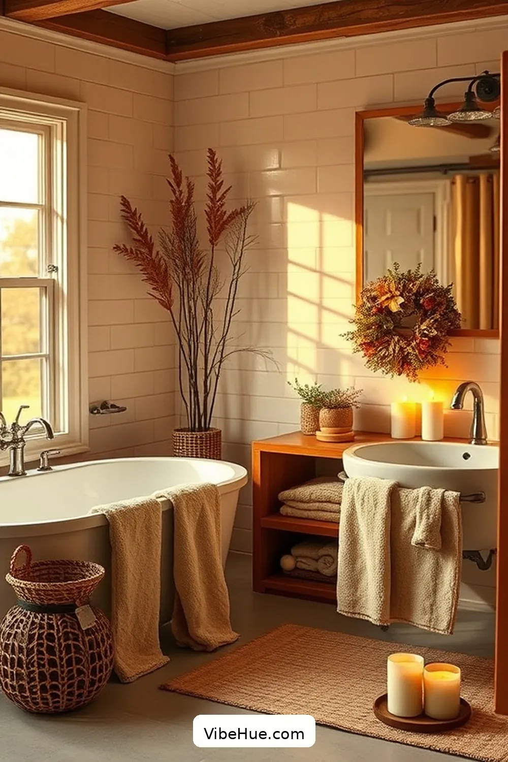 Create a Cozy Fall Bathroom in Modern Farmhouse Style 6 Create Cozy Lighting for Create a Cozy Fall Bathroom in Modern Farmhouse Style