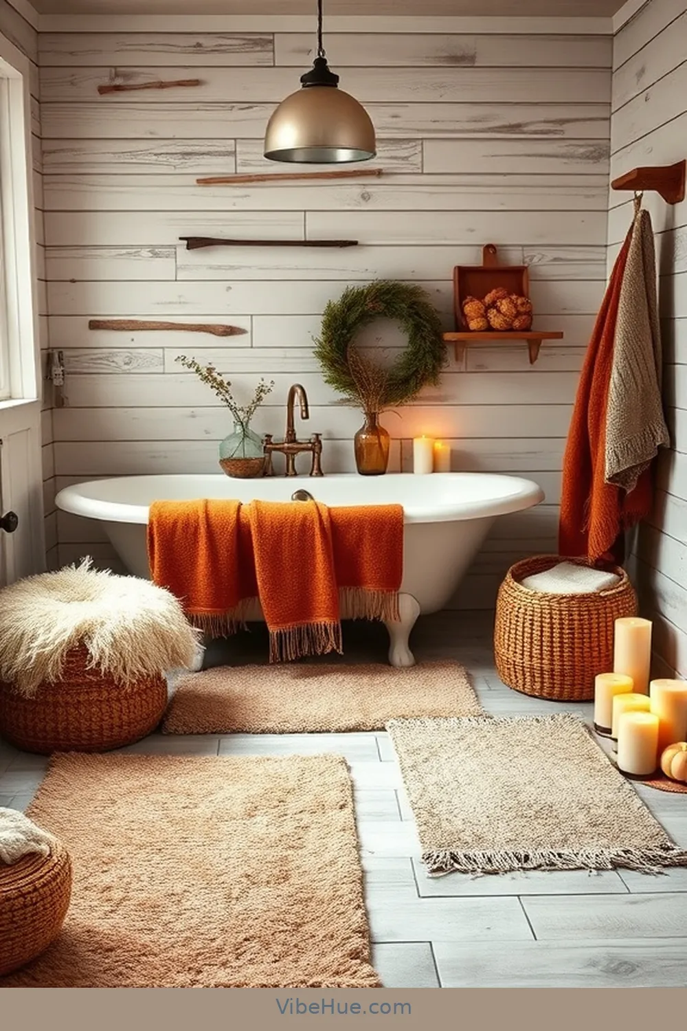Create a Cozy Fall Bathroom in Modern Farmhouse Style 4 Layer With Warm Fabrics for Create a Cozy Fall Bathroom in Modern Farmhouse Style