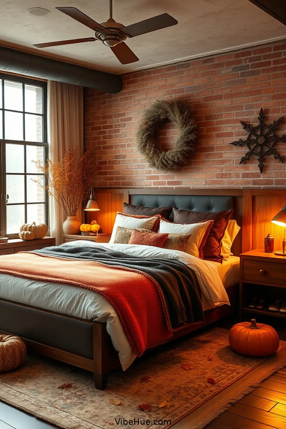 Create a Cozy Fall Bedroom With Industrial Style 6 Add Seasonal Accents and Lighting for Create a Cozy Fall Bedroom With Industrial Style