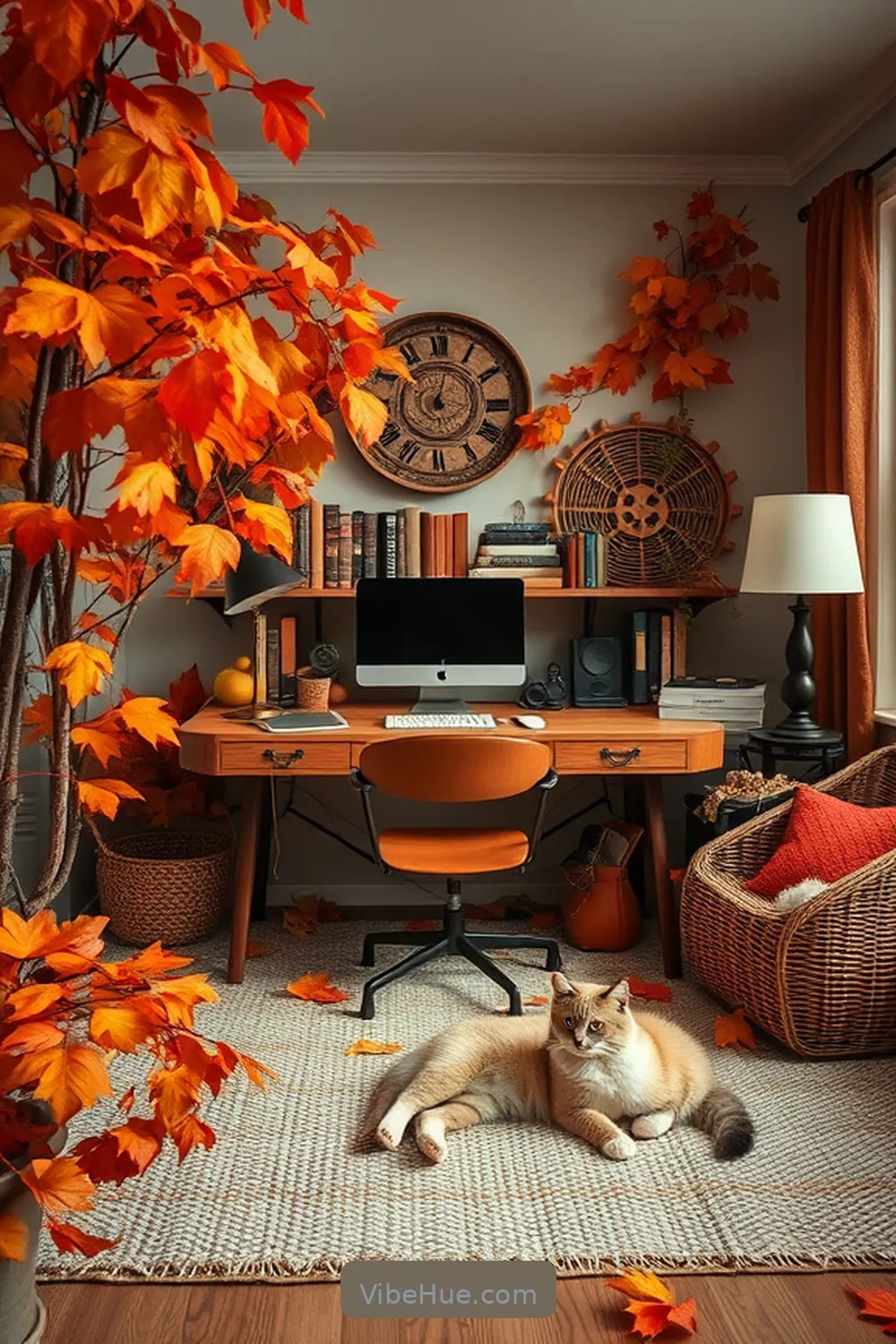 Create a Cozy Fall Home Office in Bohemian Style 2 Embrace Warm Color Palettes for Create a Cozy Fall Home Office in Bohemian Style
