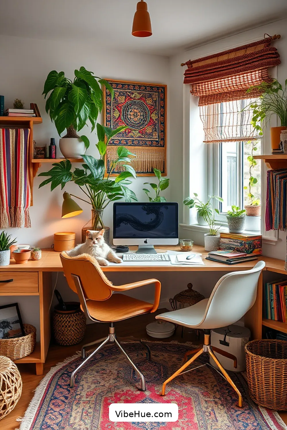 Create a Cozy Fall Home Office in Bohemian Style 11 Organize With Style for Create a Cozy Fall Home Office in Bohemian Style