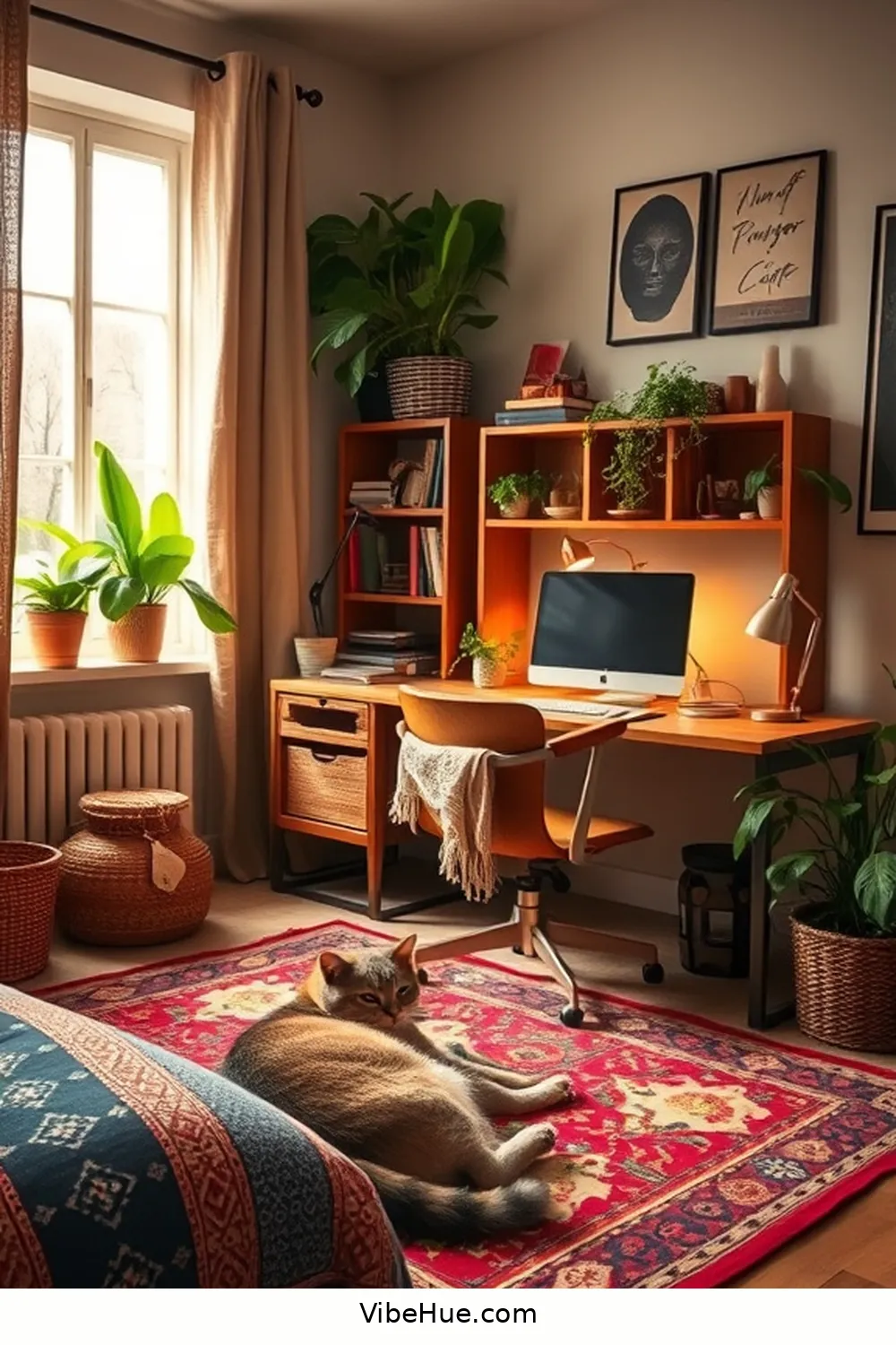 Create a Cozy Fall Home Office in Bohemian Style 10 Personalize Your Workspace for Create a Cozy Fall Home Office in Bohemian Style