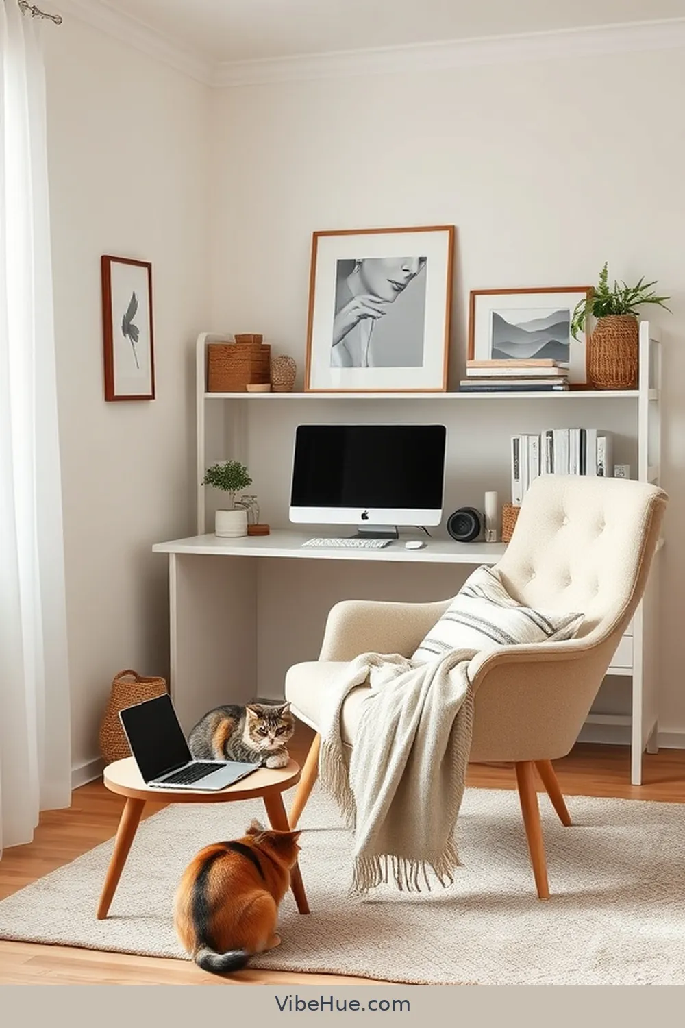 Create a Cozy Fall Home Office in Scandinavian Style 2 Embrace a Neutral Color Palette for Create a Cozy Fall Home Office in Scandinavian Style