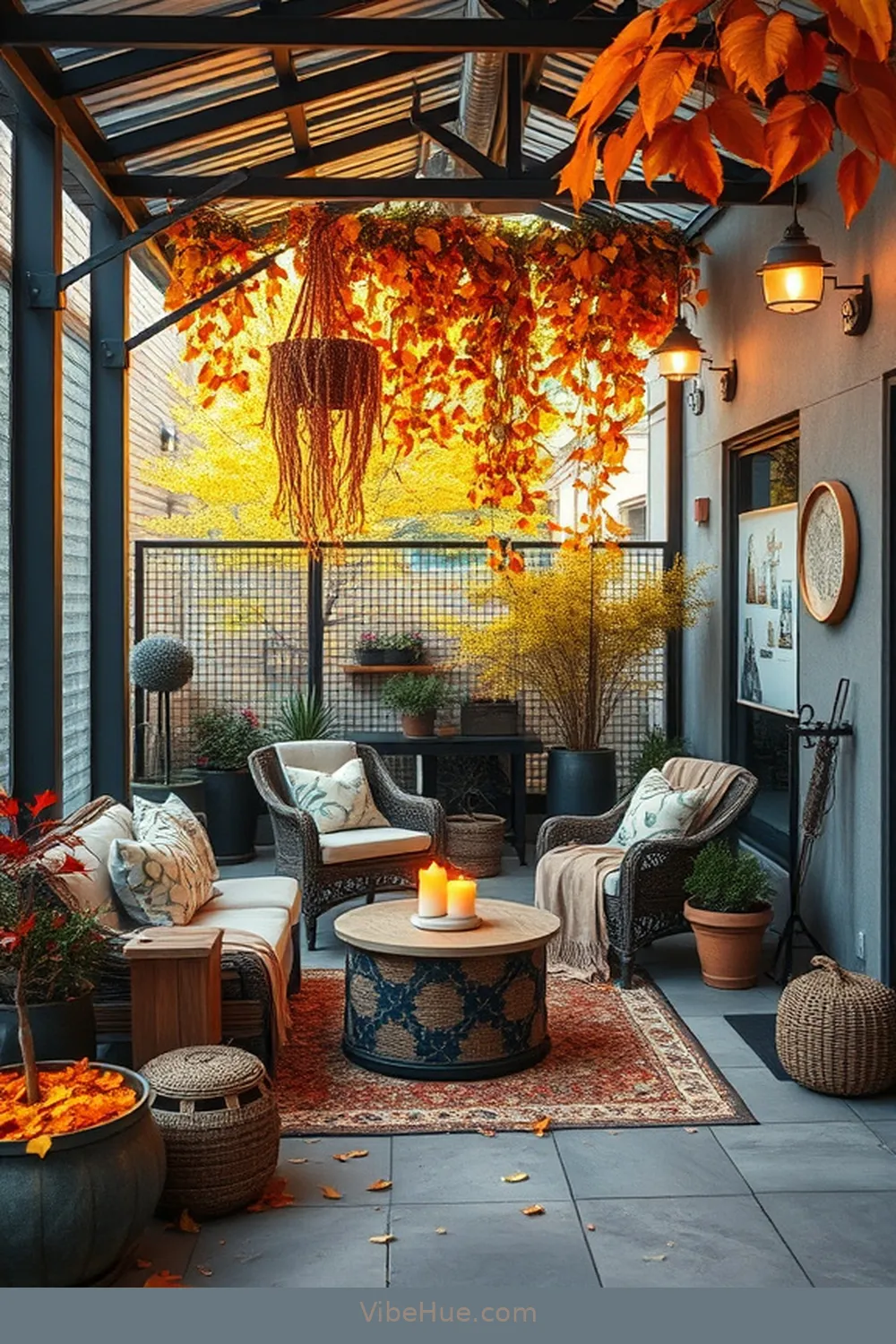 Create a Cozy Fall Outdoor Patio With Industrial Style 10 Personalize With Unique Art Pieces for Create a Cozy Fall Outdoor Patio With Industrial Style