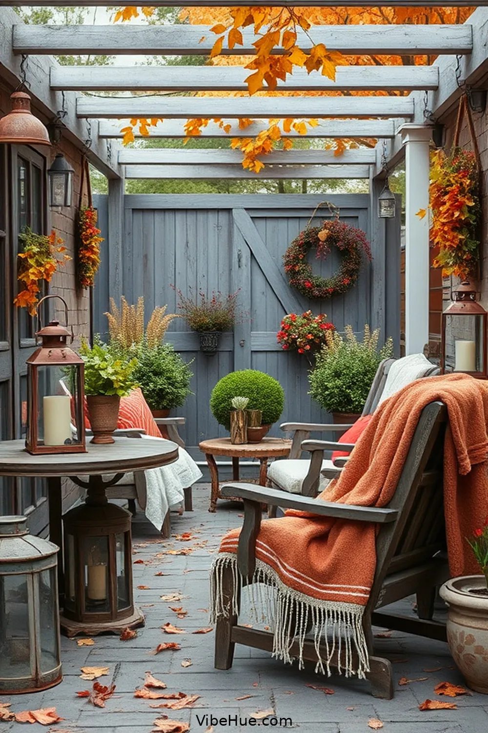 Create a Cozy Fall Outdoor Patio With Industrial Style 6 Use Vintage Finds as Decor for Create a Cozy Fall Outdoor Patio With Industrial Style