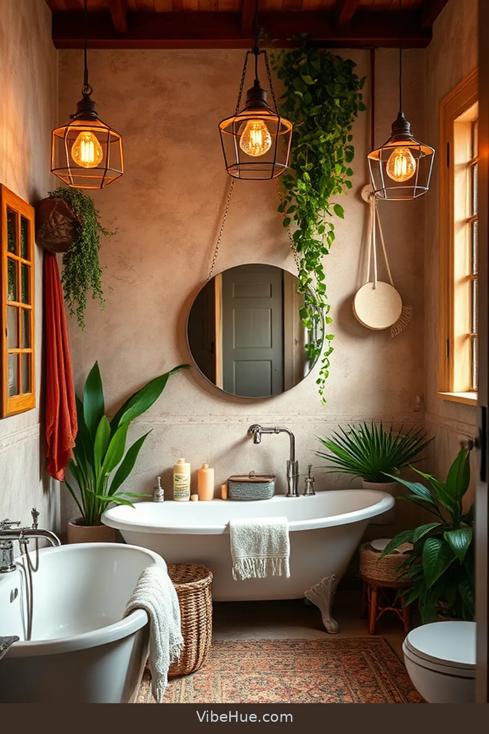 Create a Cozy Holiday Bathroom in Bohemian Style 6 Choose Unique Lighting Fixtures for Create a Cozy Holiday Bathroom in Bohemian Style