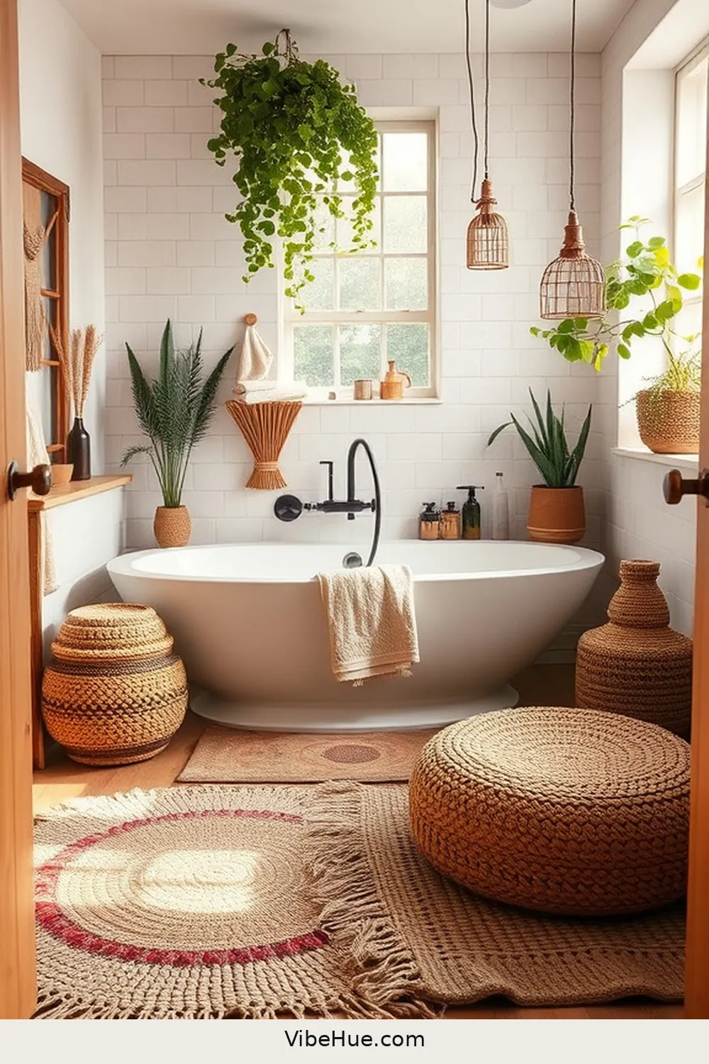 Create a Cozy Holiday Bathroom in Bohemian Style 5 Layer up With Cozy Rugs for Create a Cozy Holiday Bathroom in Bohemian Style