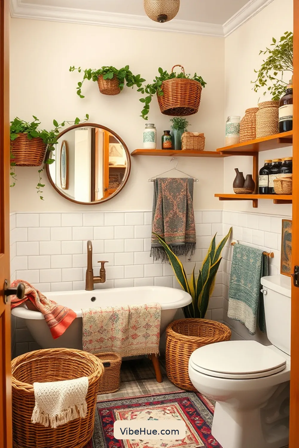 Create a Cozy Holiday Bathroom in Bohemian Style 7 Utilize Creative Storage Solutions for Create a Cozy Holiday Bathroom in Bohemian Style