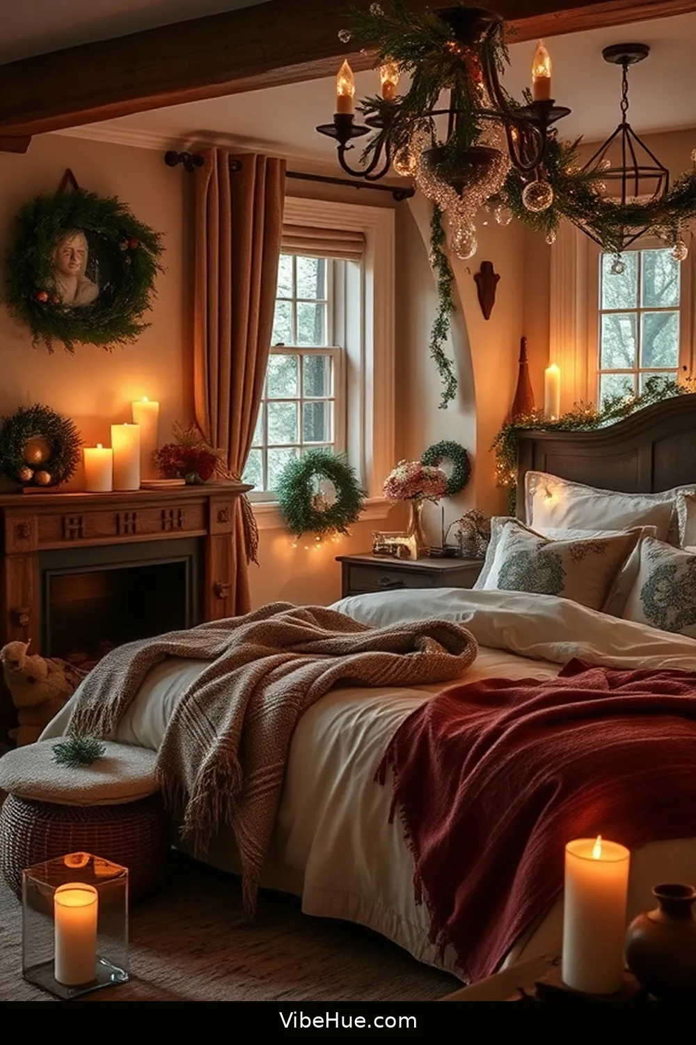 Enhance Ambiance With Soft Lighting for Create a Cozy Holiday Bedroom in Traditional Style