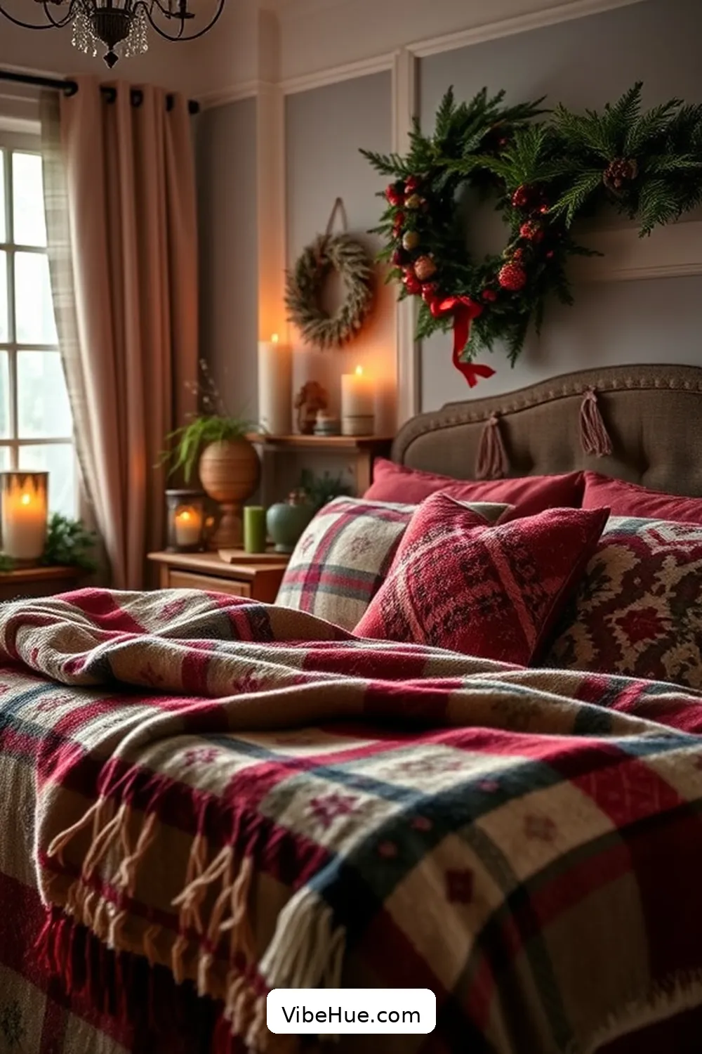 Layer With Warm Textiles for Create a Cozy Holiday Bedroom in Traditional Style