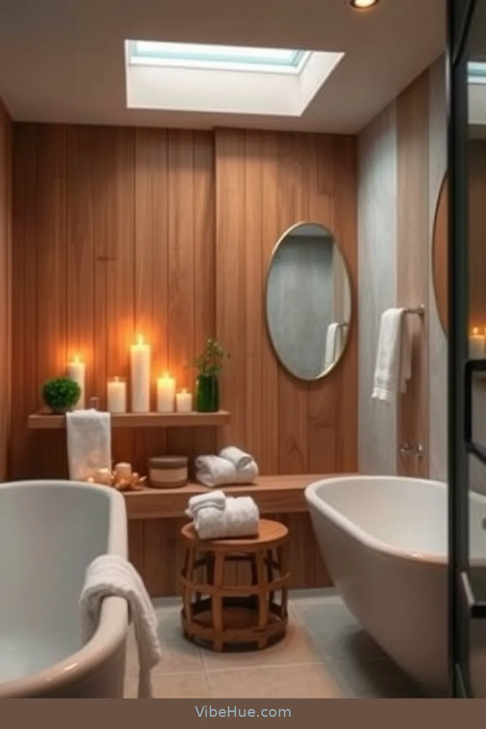 Create a Spa-Like Atmosphere for Create a Cozy Winter Bathroom With Rustic Style