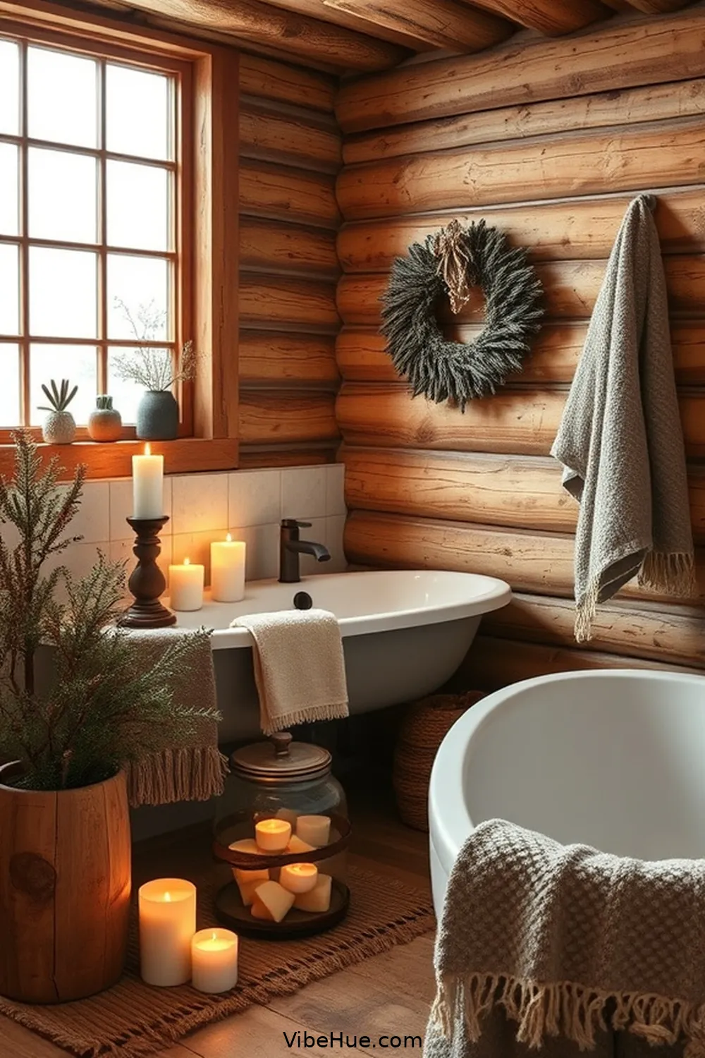 Personalize With Thoughtful Accessories for Create a Cozy Winter Bathroom With Rustic Style