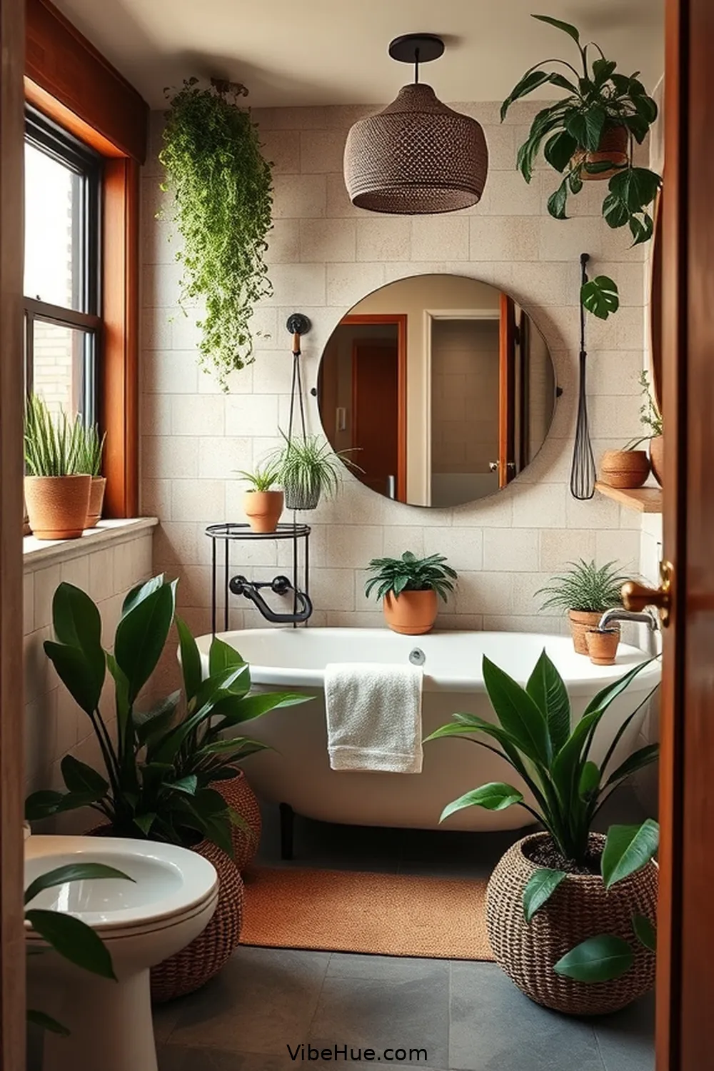 Create a Cozy Winter Bathroom in Mid-Century Modern Style 8 Introduce Greenery and Natural Elements for Create a Cozy Winter Bathroom in Mid-Century Modern Style