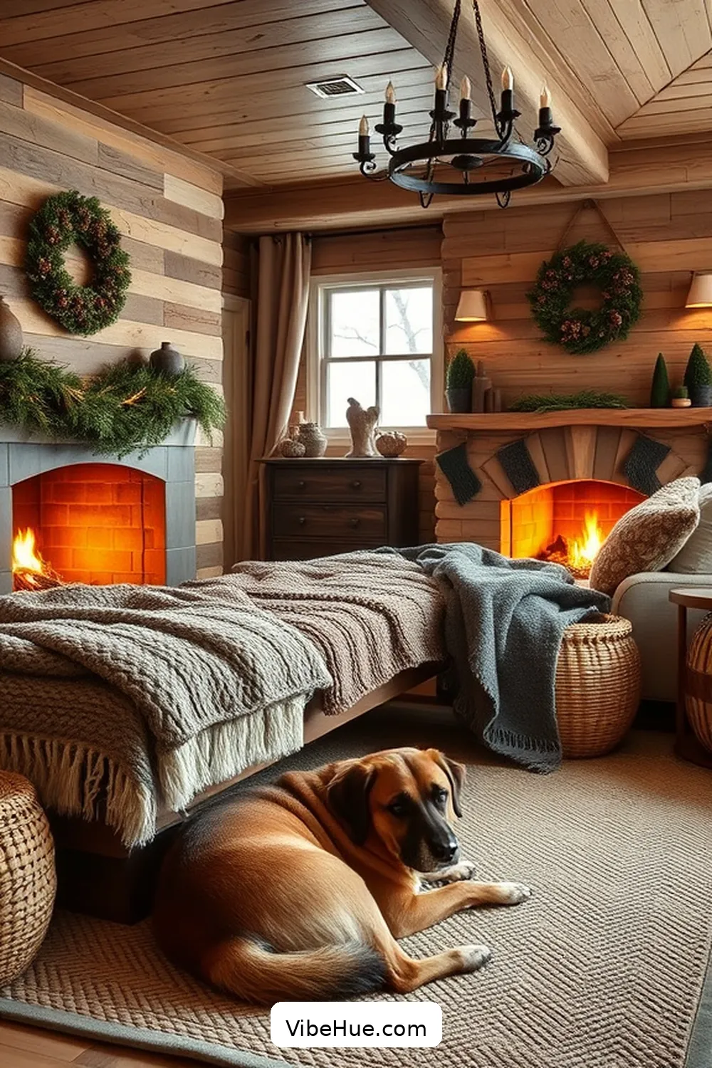 Use Nature-Inspired Decor for Create a Cozy Winter Bedroom With Rustic Style