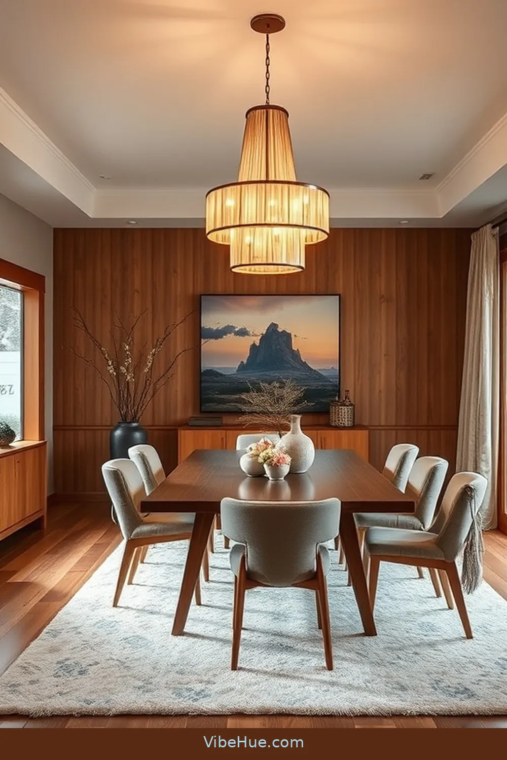 Create a Cozy Winter Dining Room in Mid-Century Modern Style 8 Adding a Statement Light Fixture for Create a Cozy Winter Dining Room in Mid-Century Modern Style
