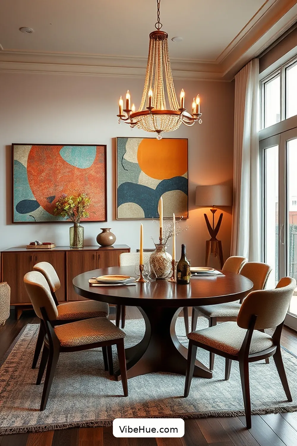 Create a Cozy Winter Dining Room in Mid-Century Modern Style 11 Designing With Art and Accessories for Create a Cozy Winter Dining Room in Mid-Century Modern Style