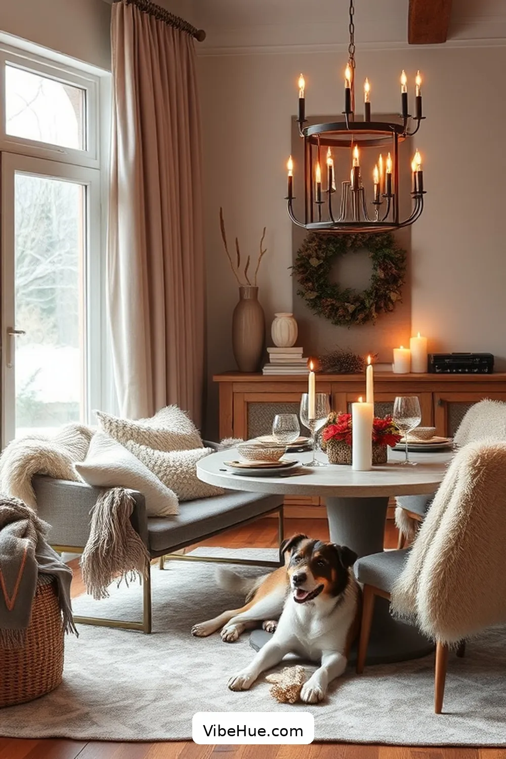 Create a Cozy Winter Dining Room in Mid-Century Modern Style 7 Layering Textures for Warmth for Create a Cozy Winter Dining Room in Mid-Century Modern Style