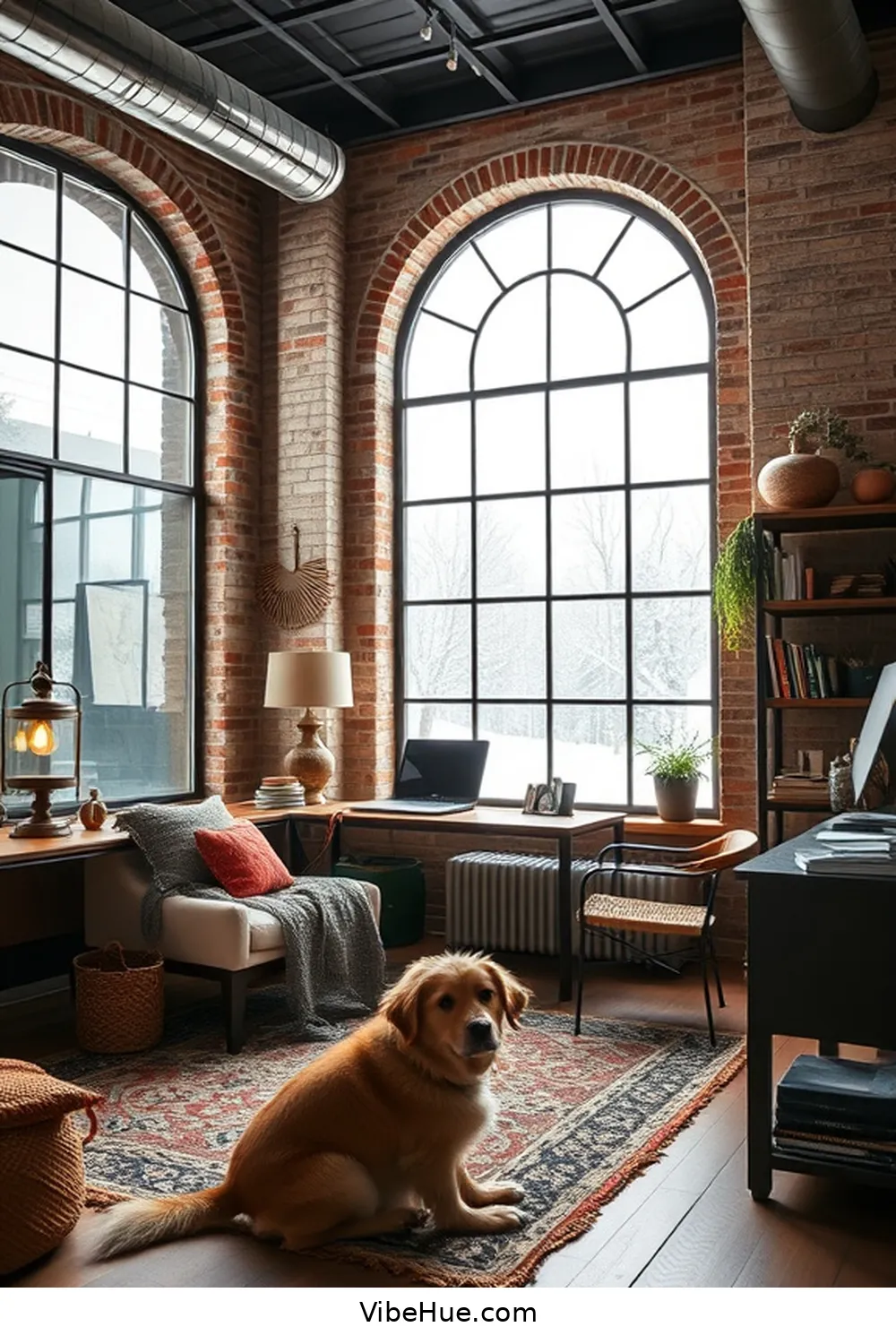 Create a Cozy Winter Home Office With Industrial Style 6 Utilize Open Spaces for an Airy Feel for Create a Cozy Winter Home Office With Industrial Style