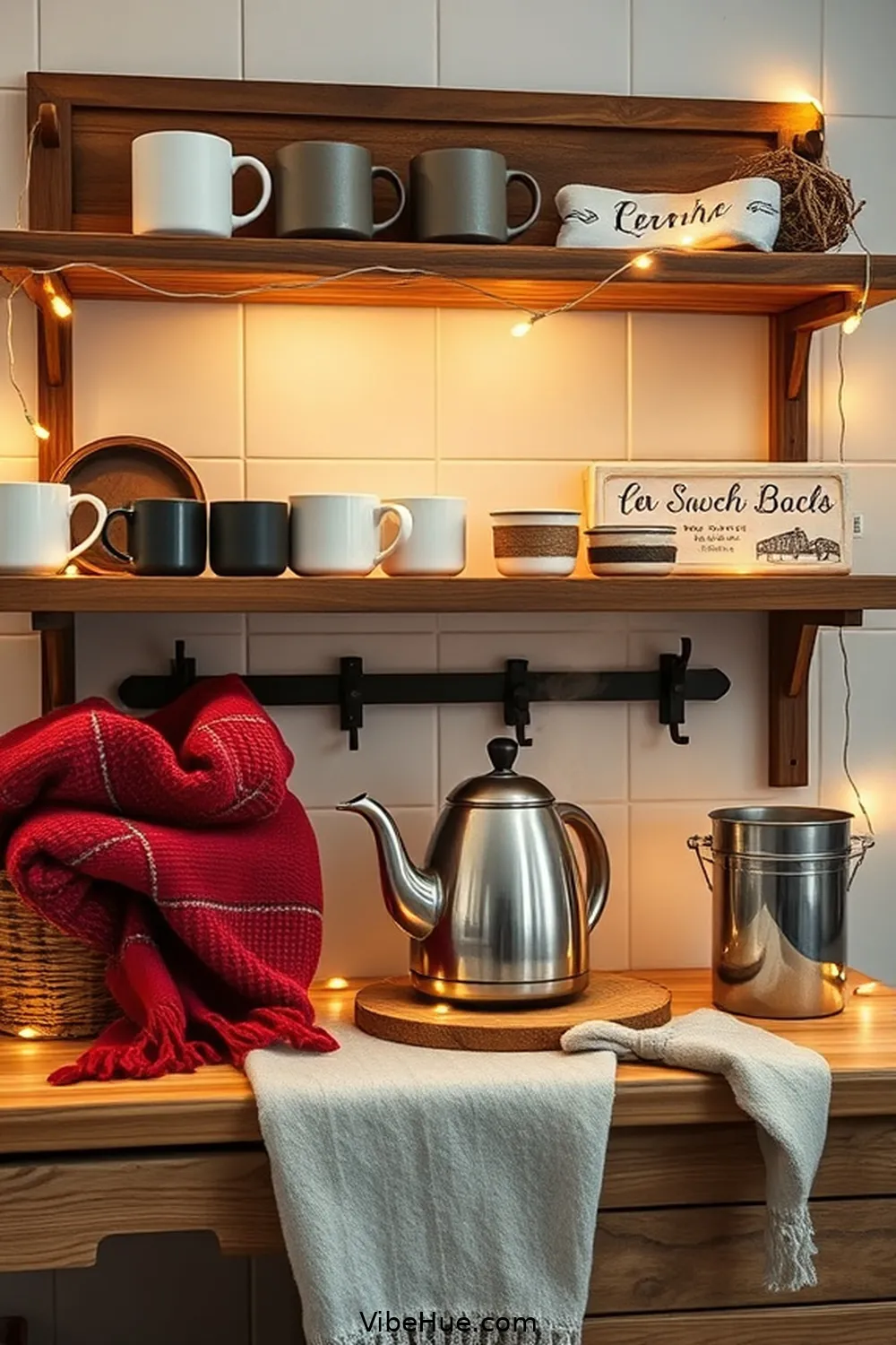 Create a Cozy Winter Home Office in Modern Farmhouse Style 9 Set Up a Relaxing Beverage Station for Create a Cozy Winter Home Office in Modern Farmhouse Style
