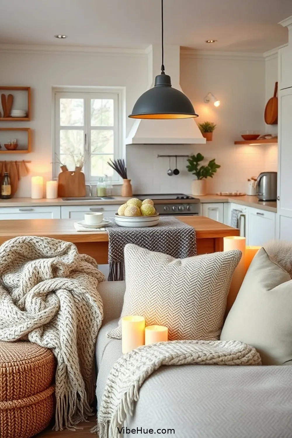 Create a Cozy Winter Kitchen With Scandinavian Style 7 Add Cozy Textiles and Soft Furnishings for Create a Cozy Winter Kitchen With Scandinavian Style