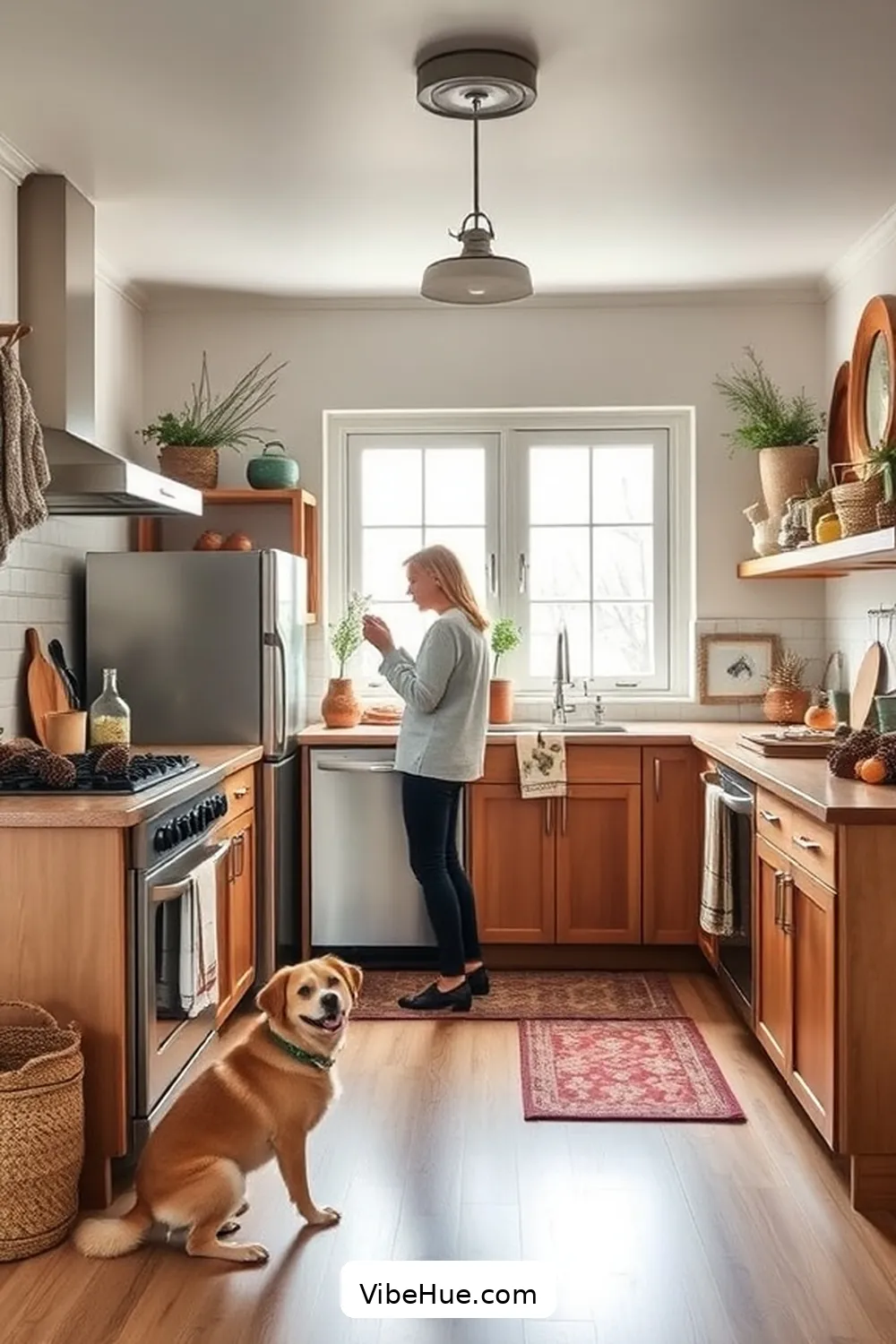 Personalize With Seasonal Decor for Create a Cozy Winter Kitchen in Mid-Century Modern Style