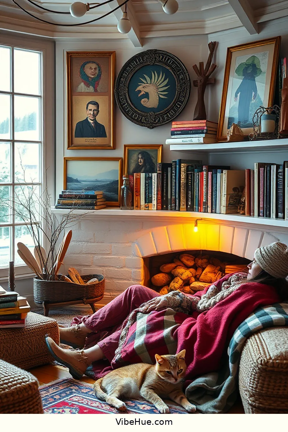 Create a Cozy Winter Library in Bohemian Style 8 Personalize With Art and Décor for Create a Cozy Winter Library in Bohemian Style