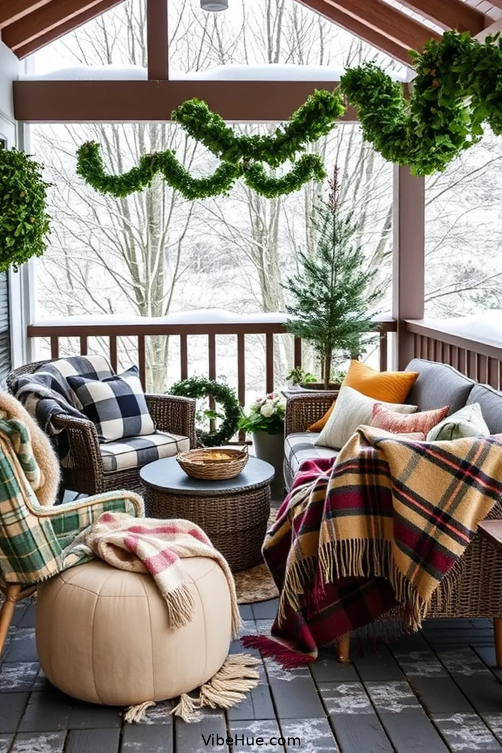 Create a Cozy Winter Outdoor Patio in Modern Farmhouse Style 5 Add Layered Textiles for Create a Cozy Winter Outdoor Patio in Modern Farmhouse Style