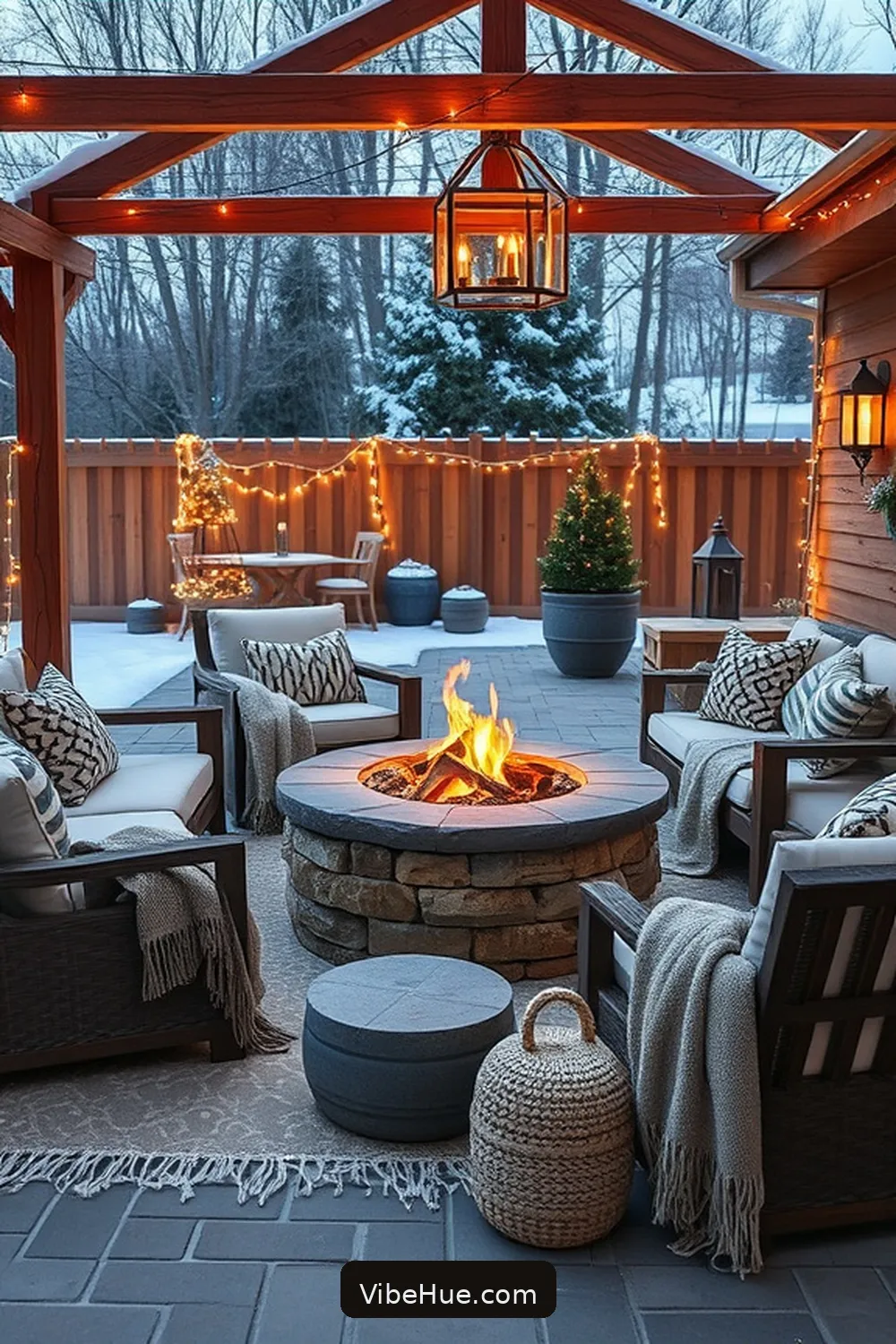 Create a Cozy Winter Outdoor Patio in Modern Farmhouse Style 6 Create a Inviting Fire Pit Area for Create a Cozy Winter Outdoor Patio in Modern Farmhouse Style
