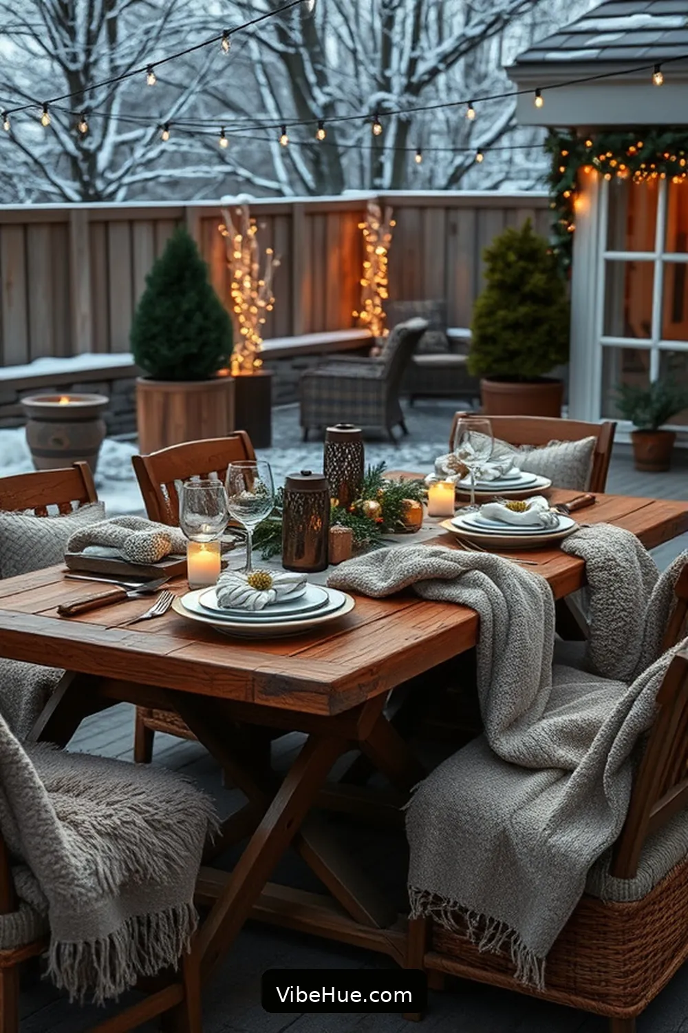 Create a Cozy Winter Outdoor Patio in Modern Farmhouse Style 13 Design a Simple Dining Space for Create a Cozy Winter Outdoor Patio in Modern Farmhouse Style