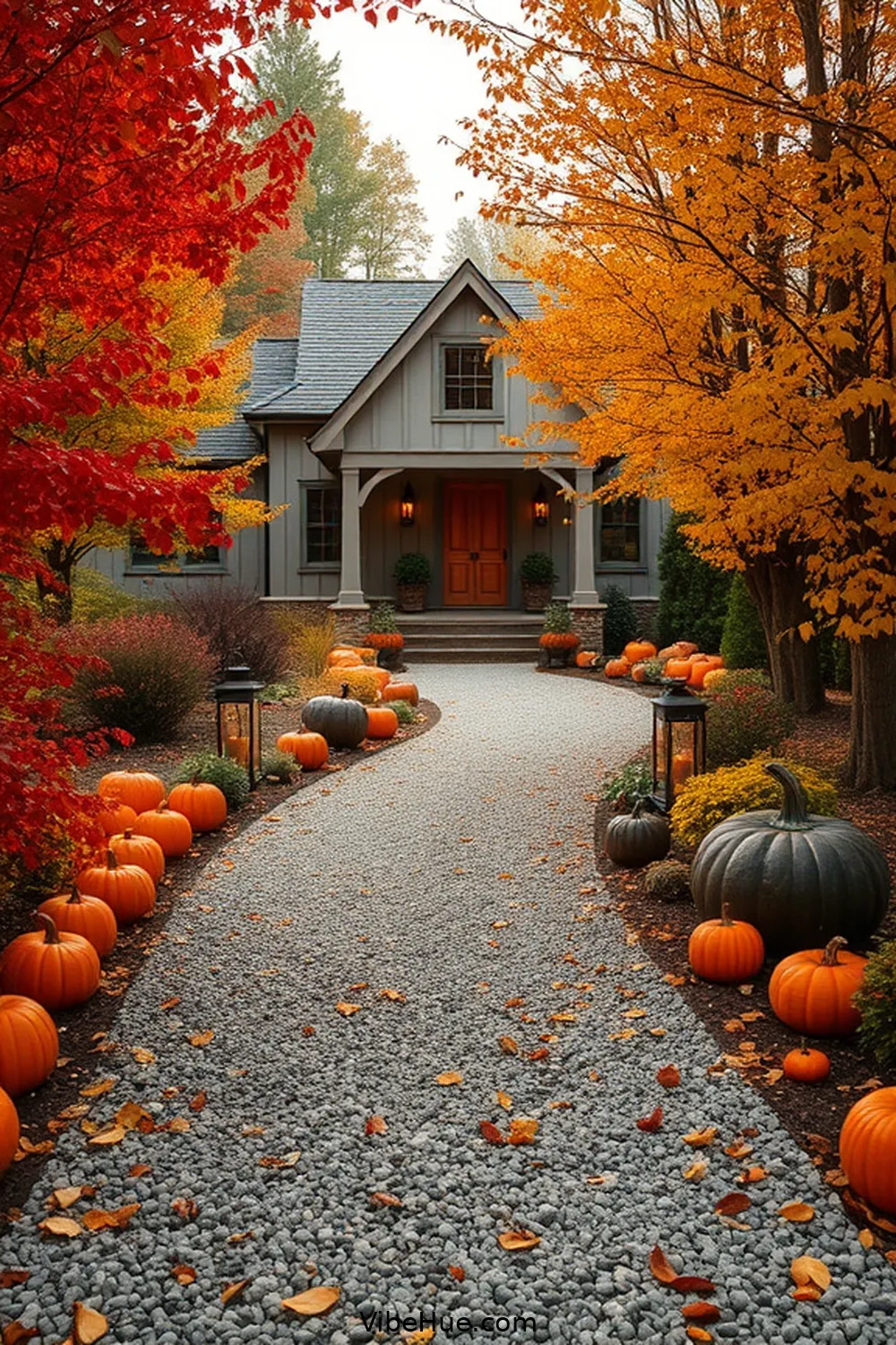 Create an Inviting Pathway for Create a Fall Entryway in Modern Farmhouse Style