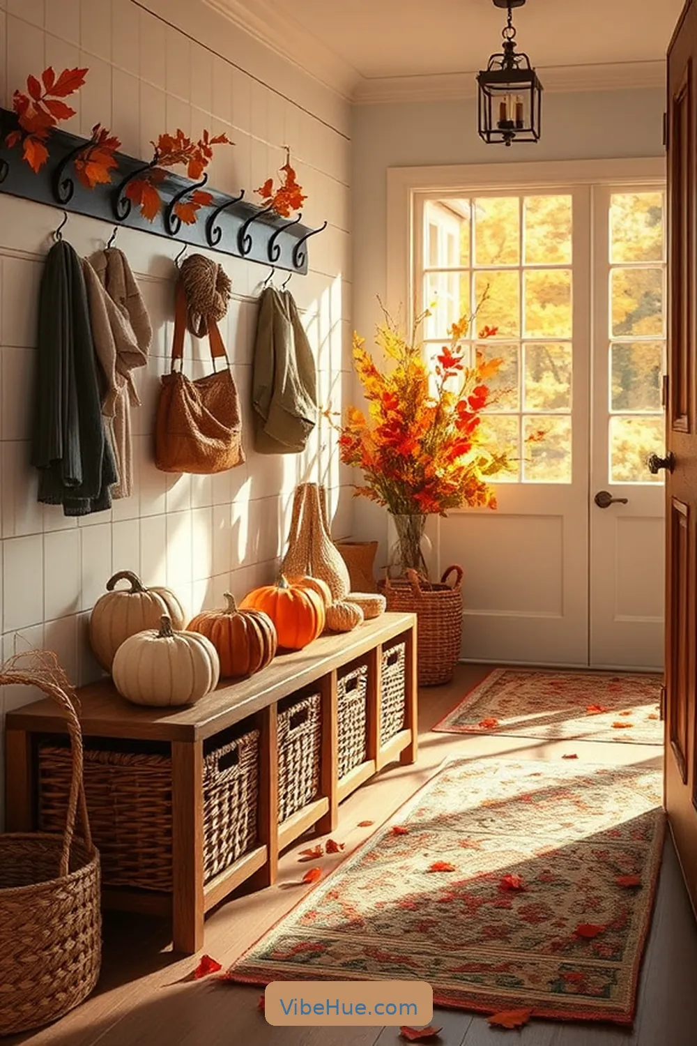 Functional and Chic Storage Solutions for Create a Fall Entryway in Modern Farmhouse Style