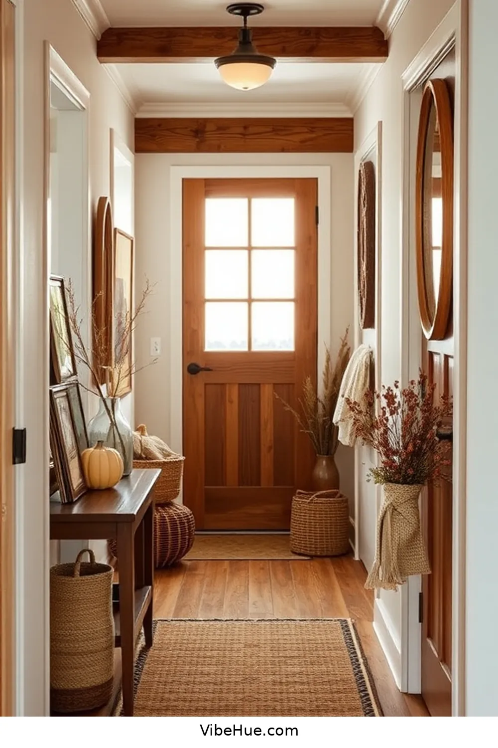 Create a Fall Hallway in Modern Farmhouse Style 3 Incorporate Natural Textures for Create a Fall Hallway in Modern Farmhouse Style