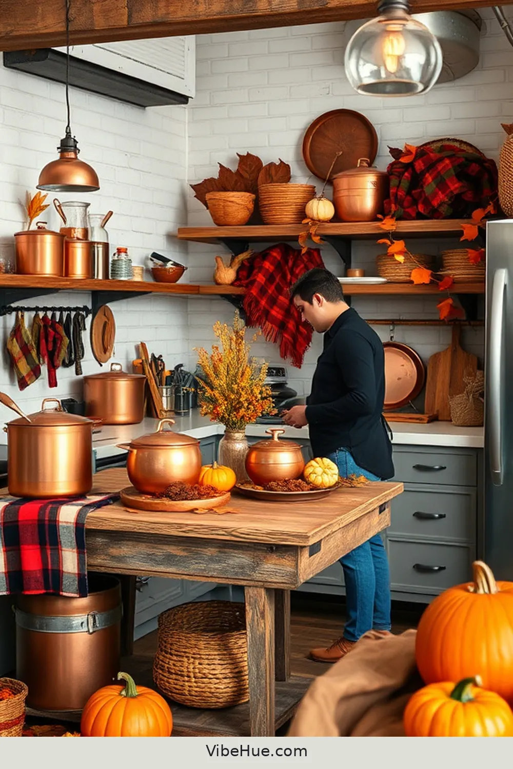 Create a Fall Kitchen With Industrial Style 9 Add Seasonal Decor for Create a Fall Kitchen With Industrial Style