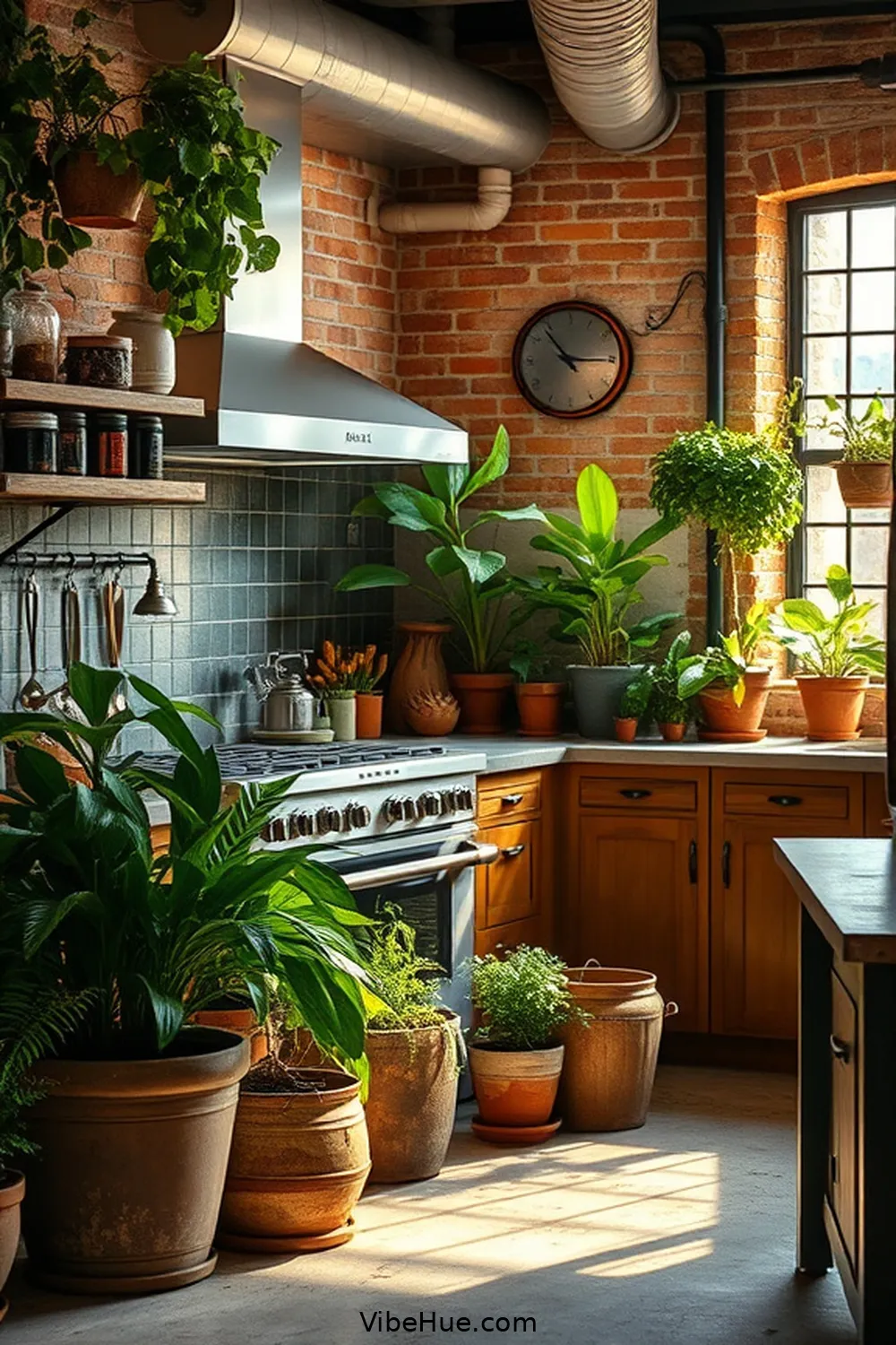 Create a Fall Kitchen With Industrial Style 12 Enhance With Greenery for Create a Fall Kitchen With Industrial Style