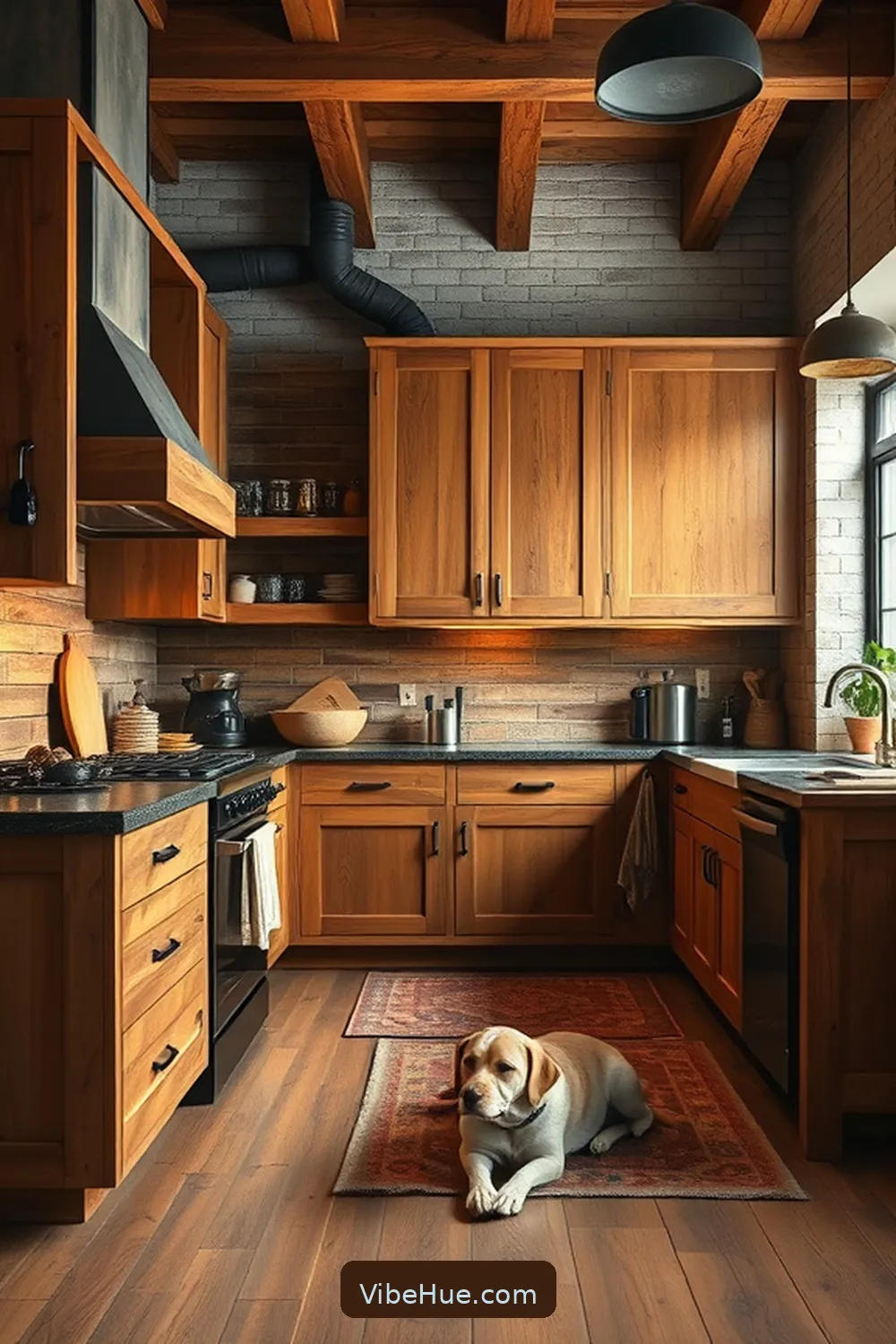 Create a Fall Kitchen With Industrial Style 3 Incorporate Rustic Wood Elements for Create a Fall Kitchen With Industrial Style