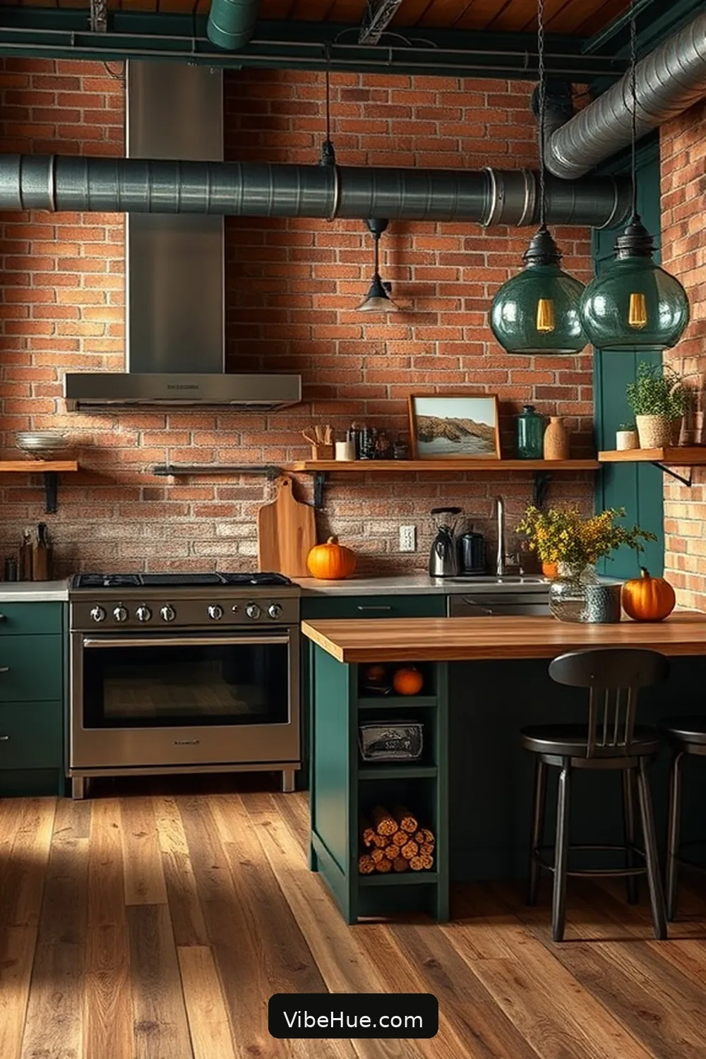 Create a Fall Kitchen With Industrial Style 8 Select a Bold Color Palette for Create a Fall Kitchen With Industrial Style