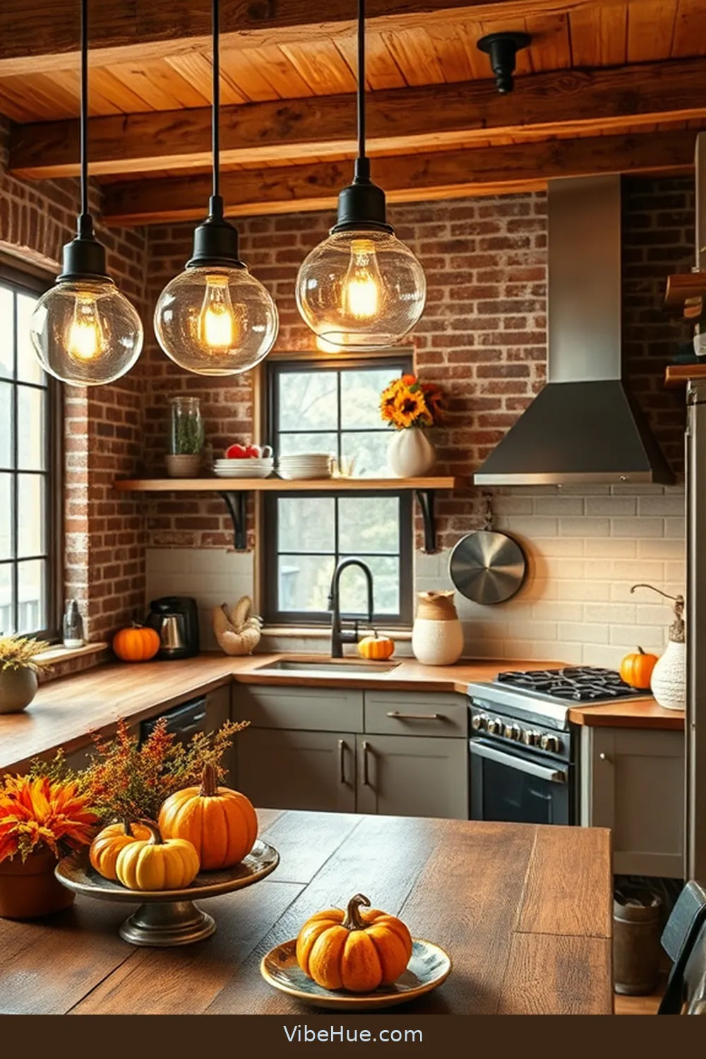 Create a Fall Kitchen With Industrial Style 4 Utilize Industrial Lighting Fixtures for Create a Fall Kitchen With Industrial Style