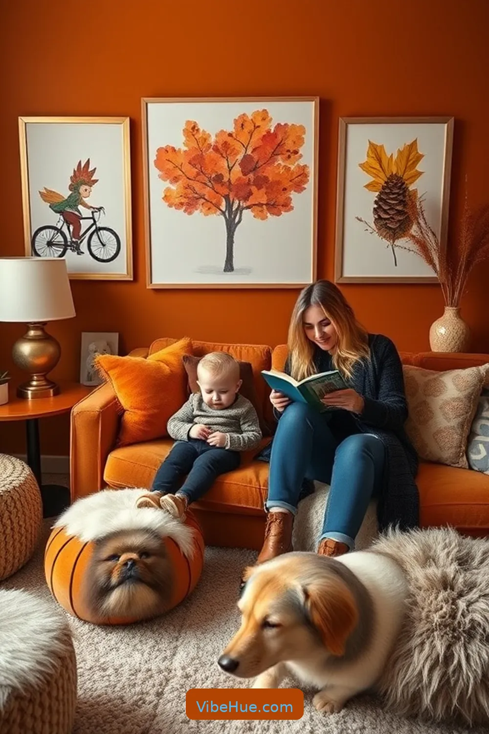 Create a Fall Nursery With Modern Glam Style 11 Personalizing With Artwork for Create a Fall Nursery With Modern Glam Style
