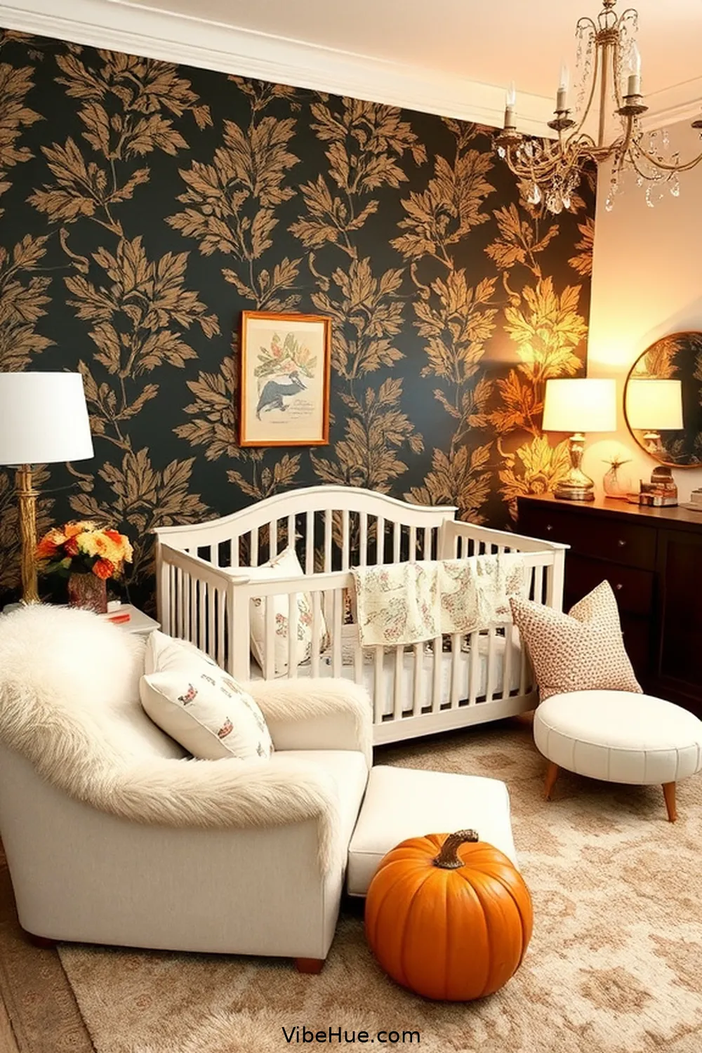 Create a Fall Nursery With Modern Glam Style 7 Statement Walls and Wallpaper for Create a Fall Nursery With Modern Glam Style