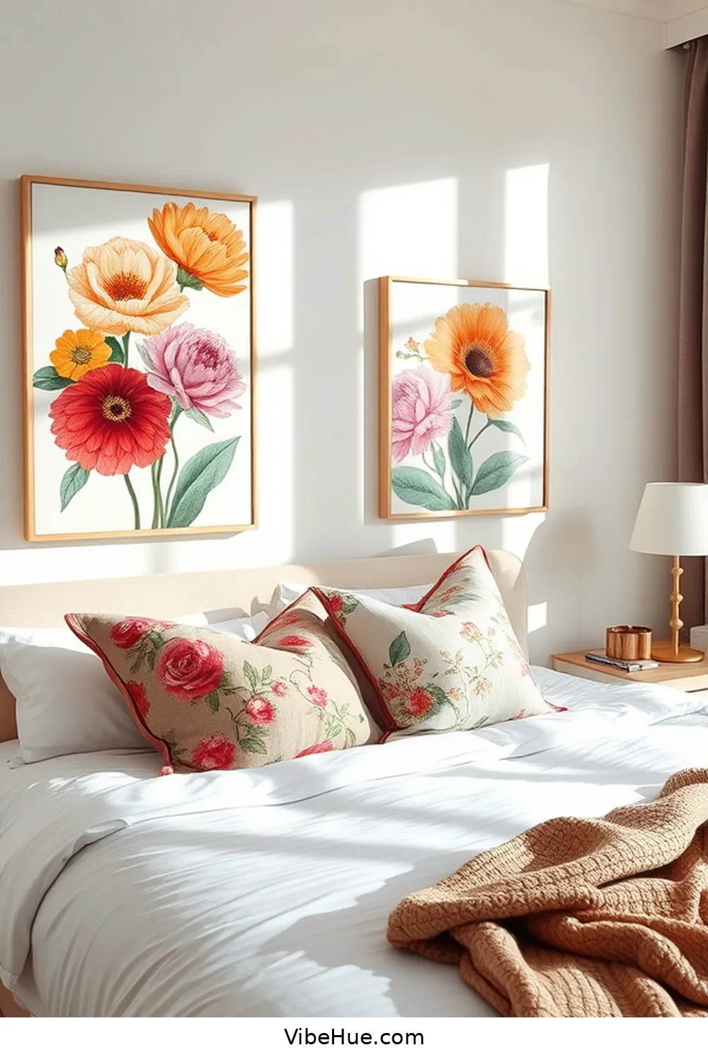 Add Personal Touches With Art and Accessories for Create a Fresh Spring Bedroom in Contemporary Style