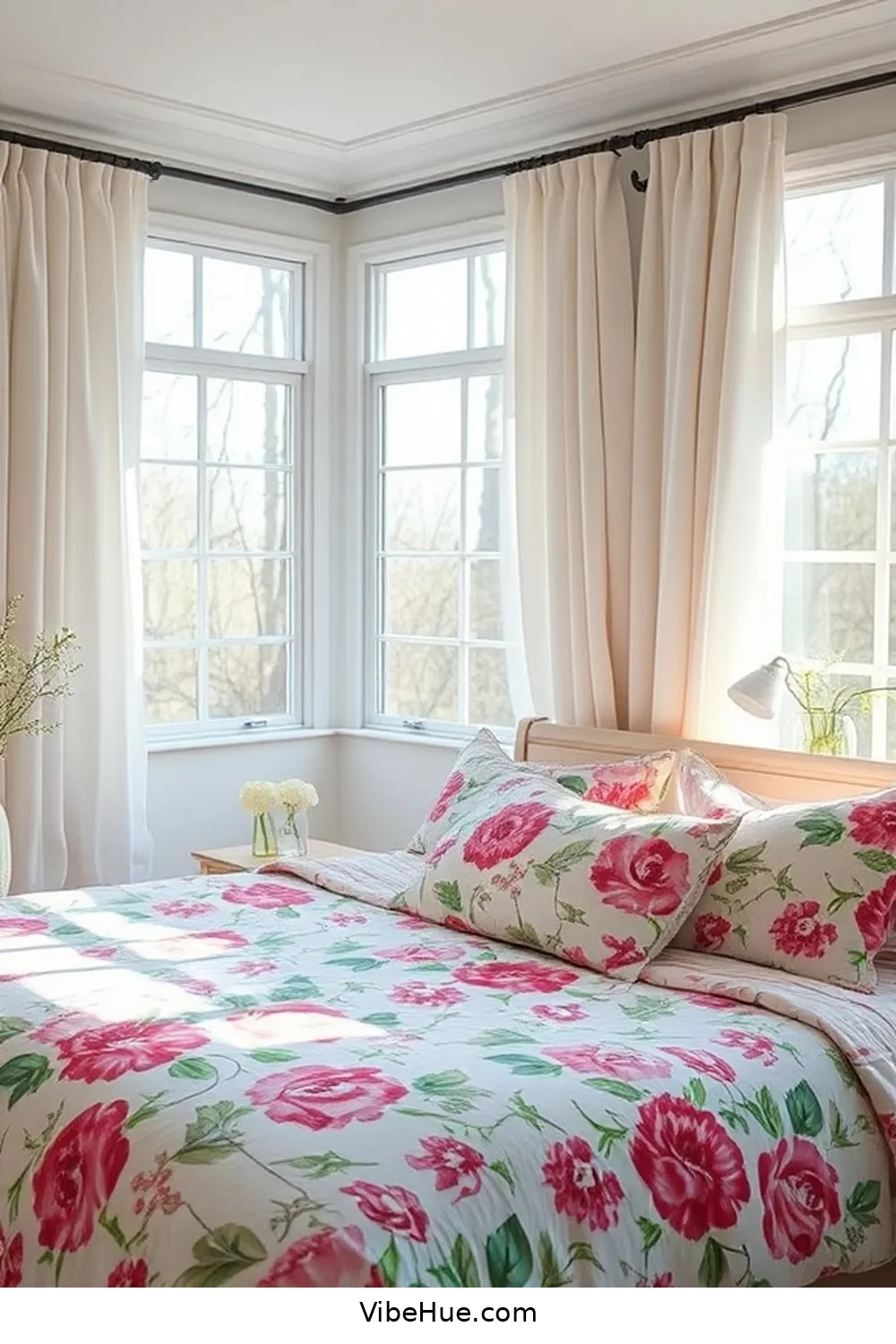 Update Bedding With Seasonal Prints for Create a Fresh Spring Bedroom in Contemporary Style