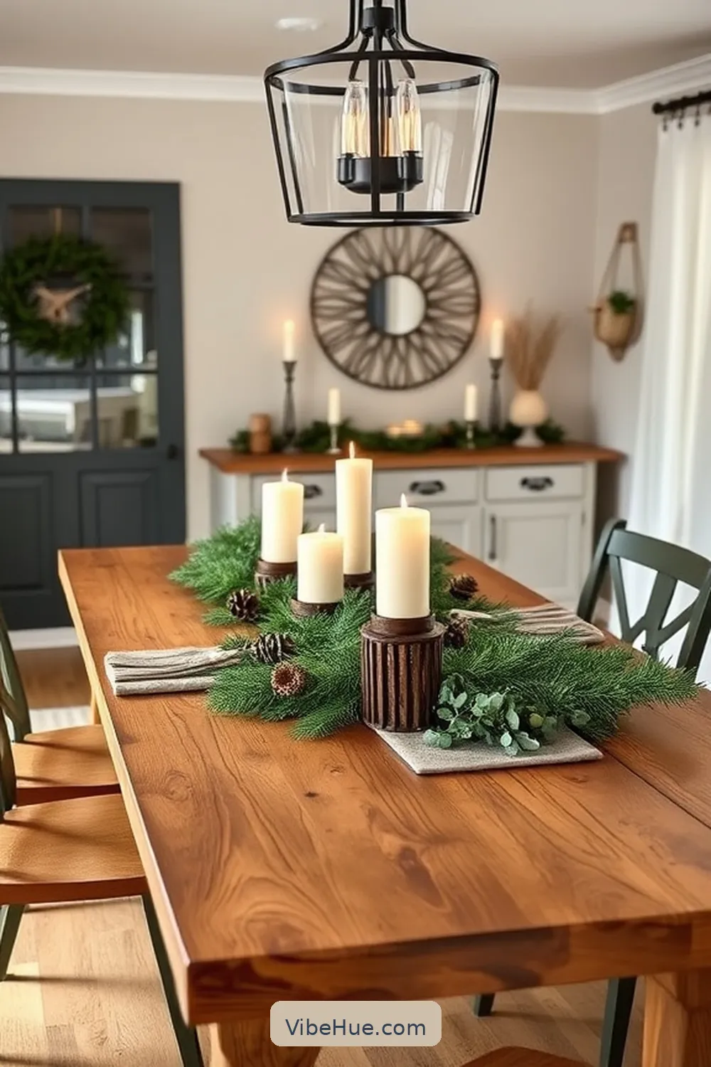Create a Holiday Dining Room in Modern Farmhouse Style 9 Using Natural Elements in Decor for Create a Holiday Dining Room in Modern Farmhouse Style
