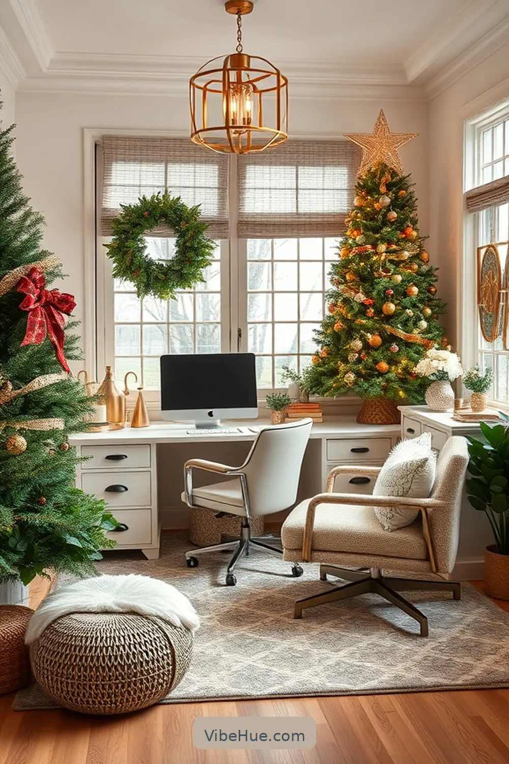 Tips for Maintaining Productivity During the Holidays for Create a Holiday Home Office With Modern Glam Style