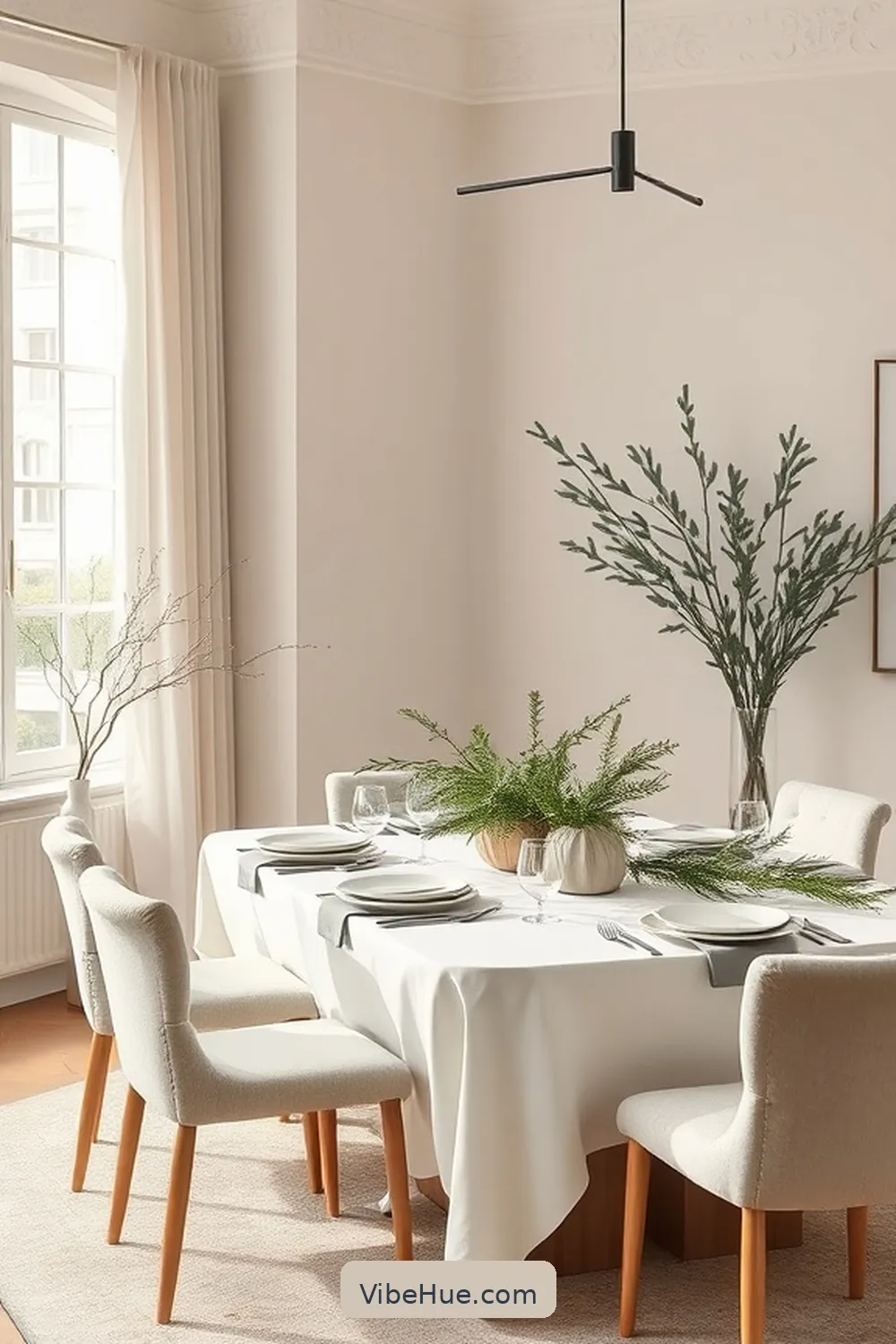 Create a Minimalist Winter Dining Room in Style 8 Add Seasonal Greenery for Create a Minimalist Winter Dining Room in Style