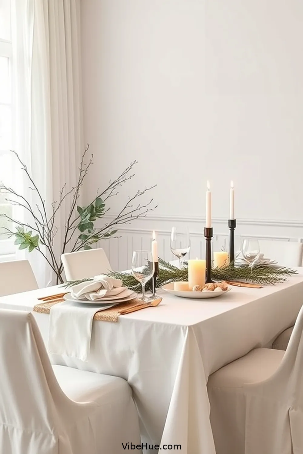 Create a Minimalist Winter Dining Room in Style 16 Set the Mood With Candles for Create a Minimalist Winter Dining Room in Style