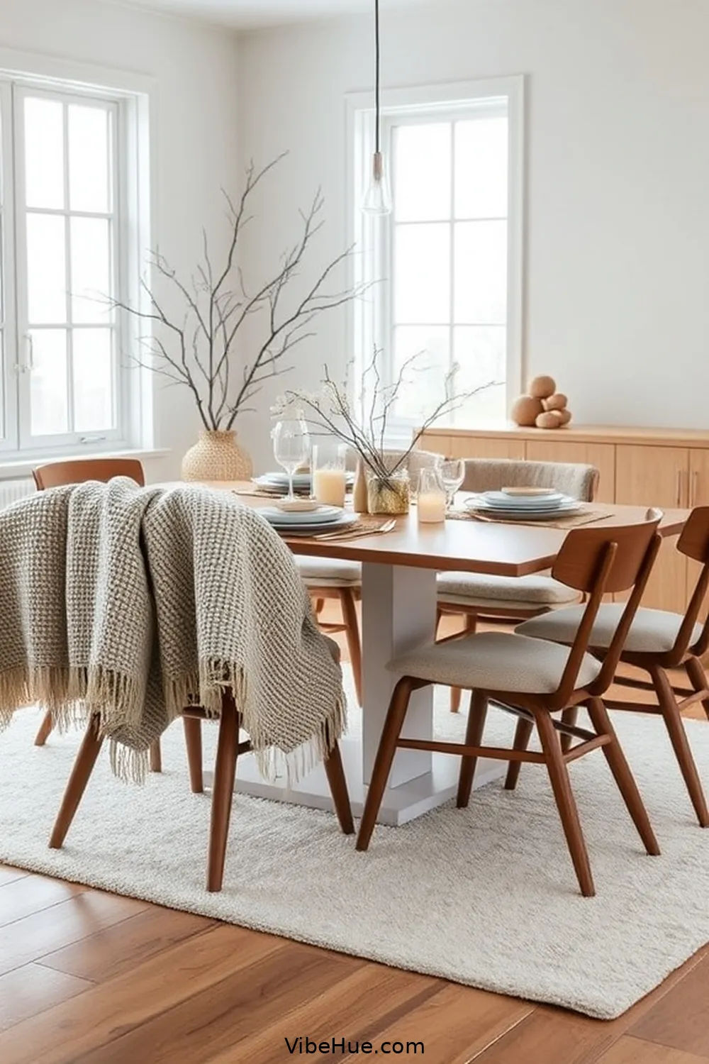 Create a Minimalist Winter Dining Room in Style 7 Use Cozy Fabrics for Create a Minimalist Winter Dining Room in Style