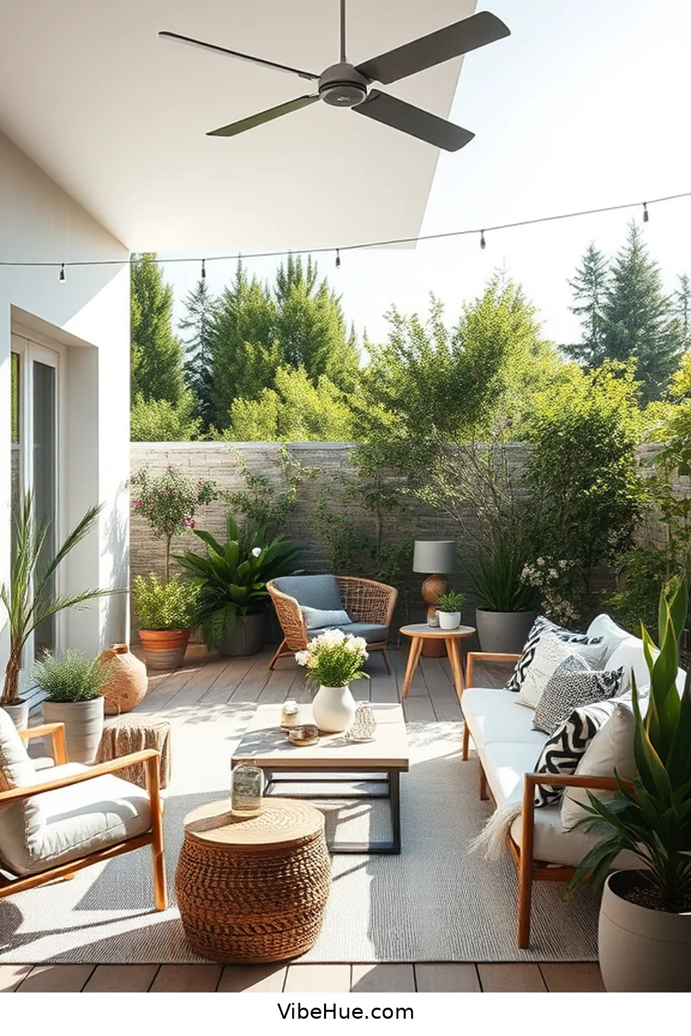 Embrace Minimalism in Design for Create a Scandinavian-Style Summer Outdoor Patio